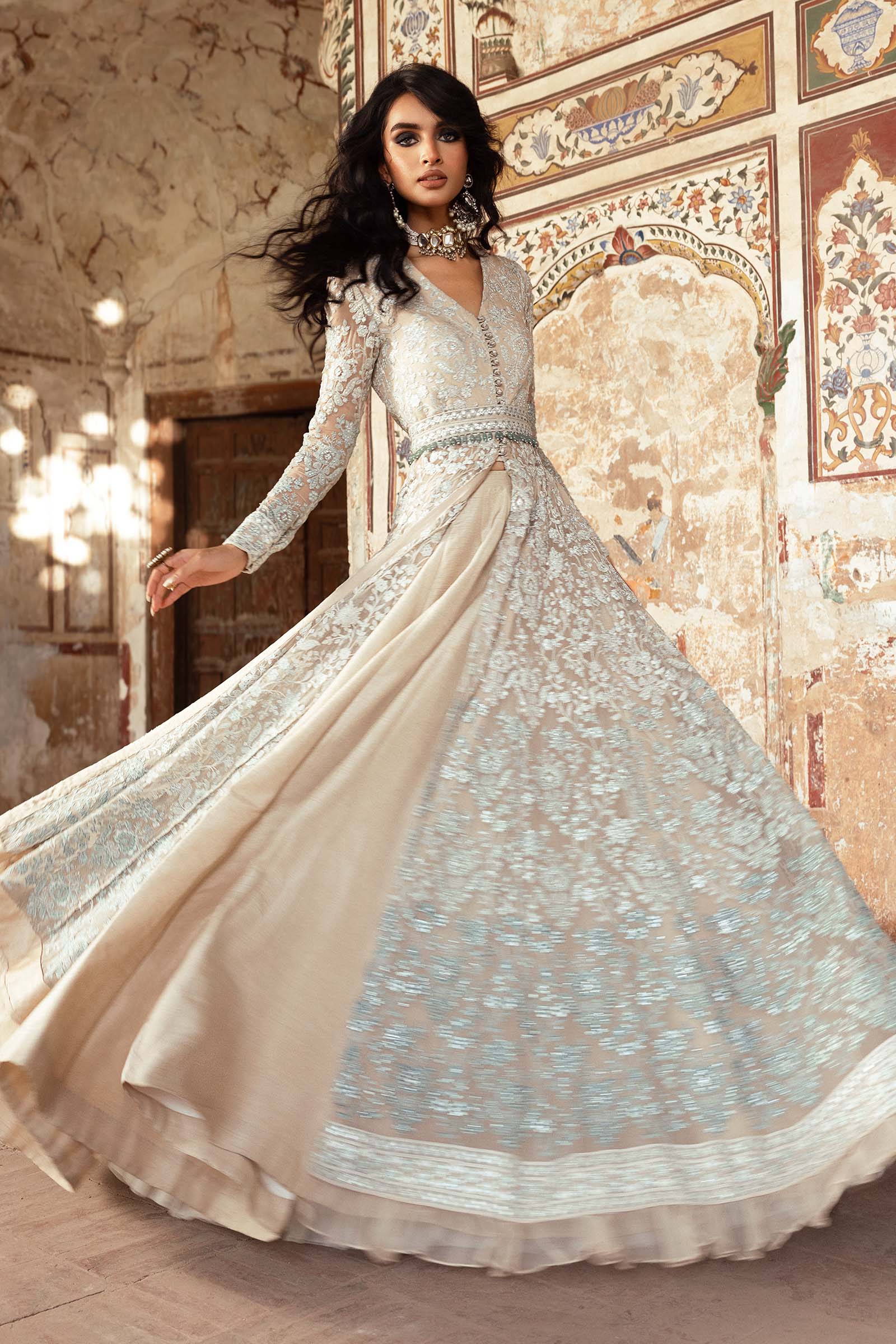 Embroidered Chiffon Fabric (2Pcs) | LF-918 - Image 16