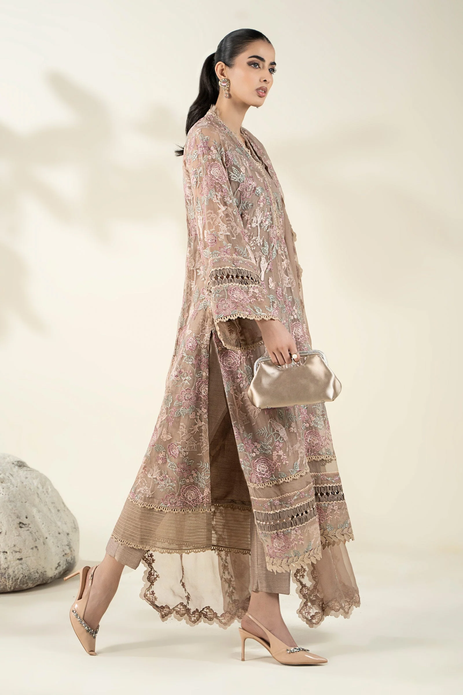 Embroidered Chiffon Fabric (2Pcs) | LF-920 - Image 3