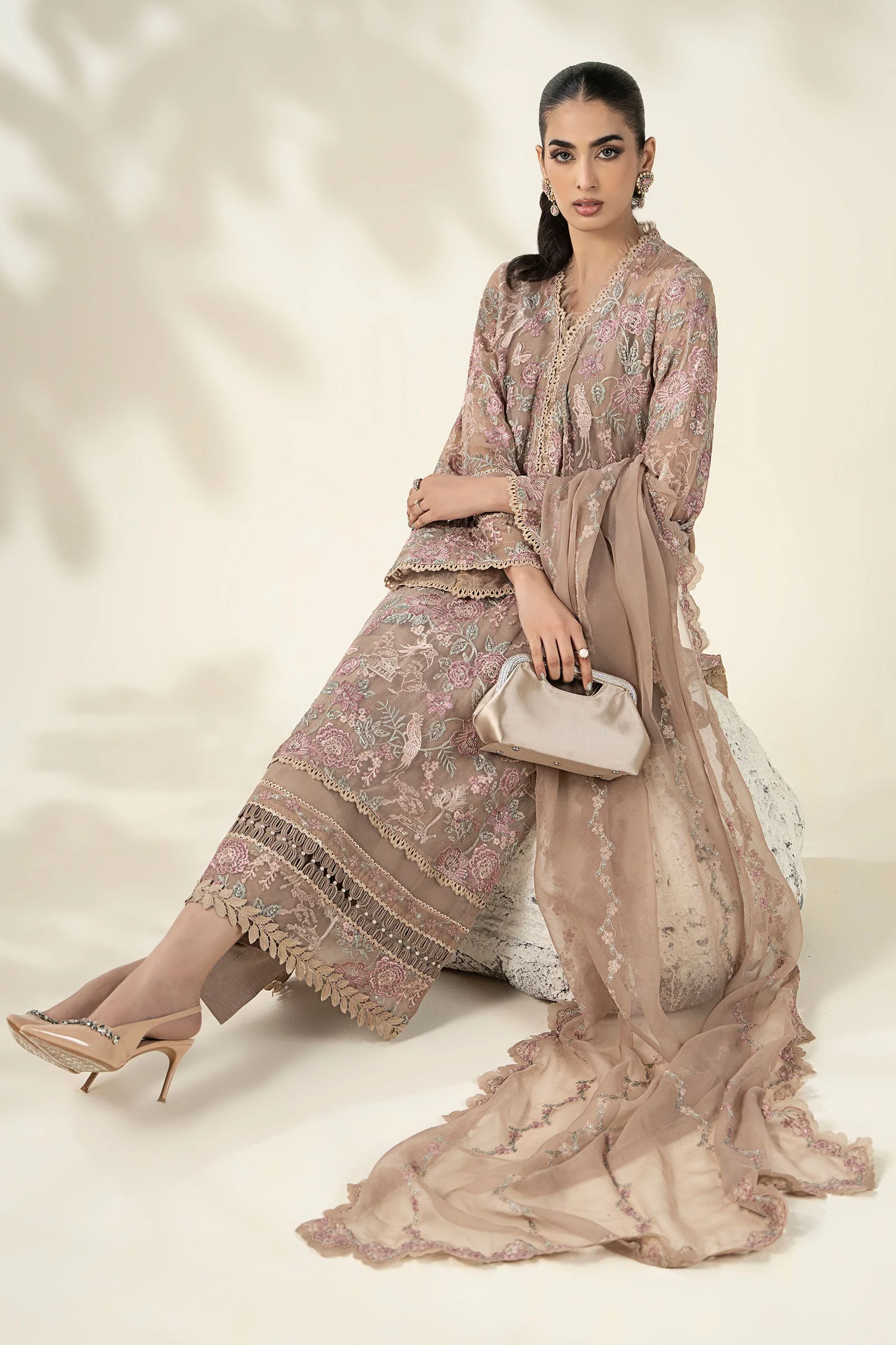 Embroidered Chiffon Fabric (2Pcs) | LF-920 - Image 5