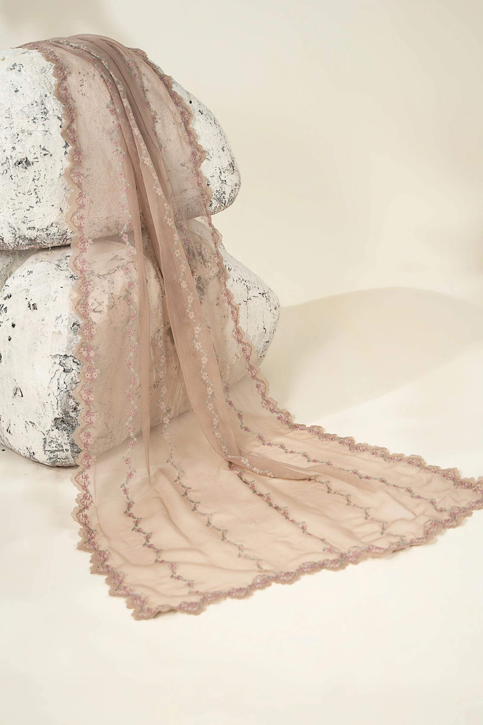 Embroidered Chiffon Fabric (2Pcs) | LF-920 - Image 6