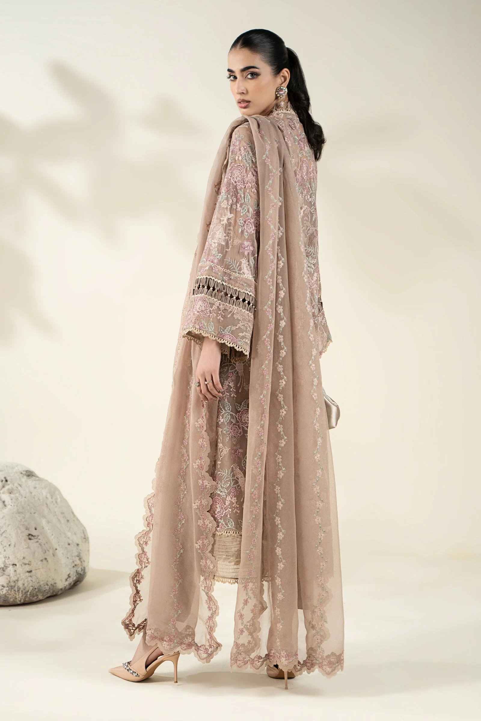 Embroidered Chiffon Fabric (2Pcs) | LF-920 - Image 8