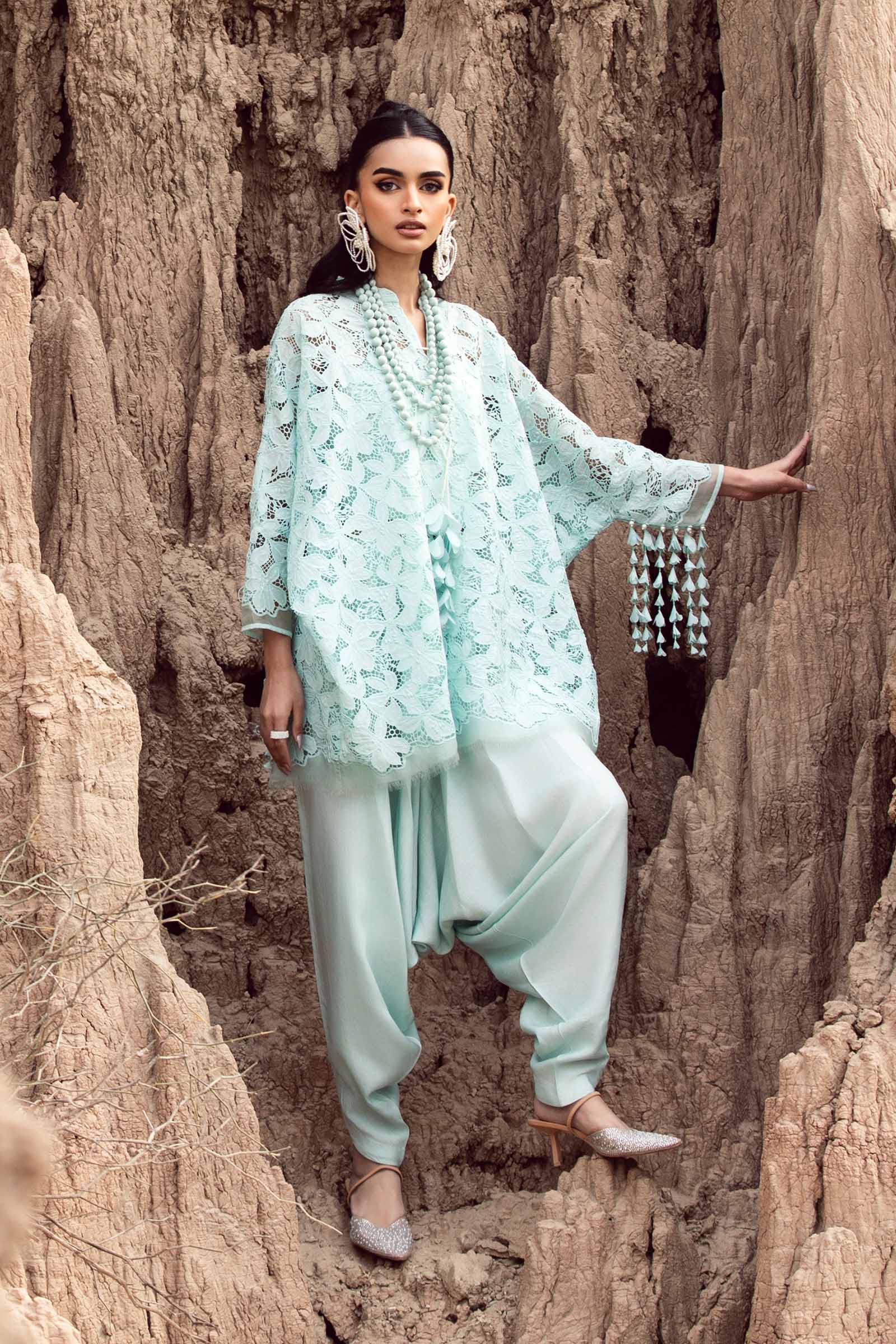 Embroidered Silk Fabric (1Pc) | LF-CH2
