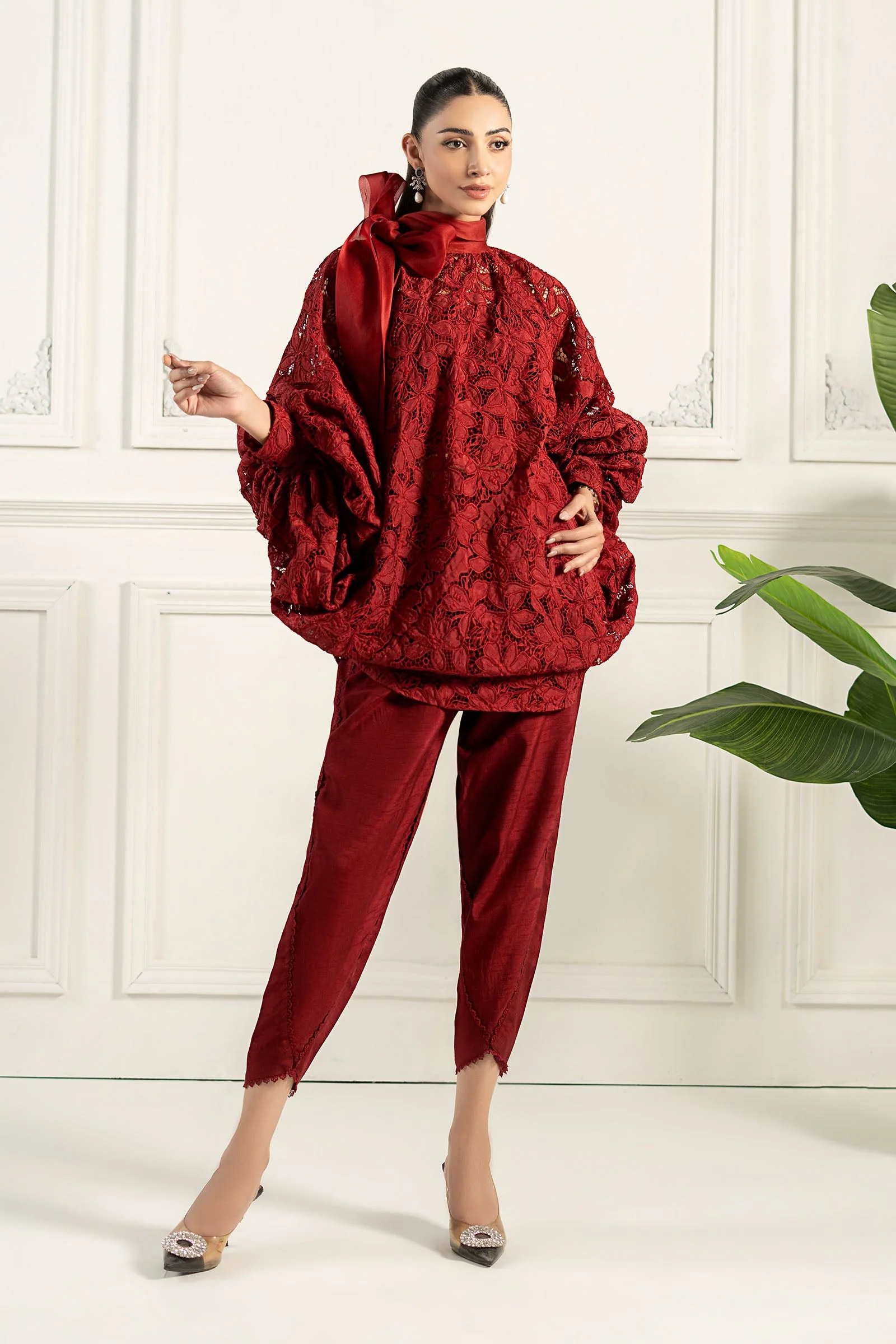 Embroidered Silk Fabric (1Pc) | LF-CH2