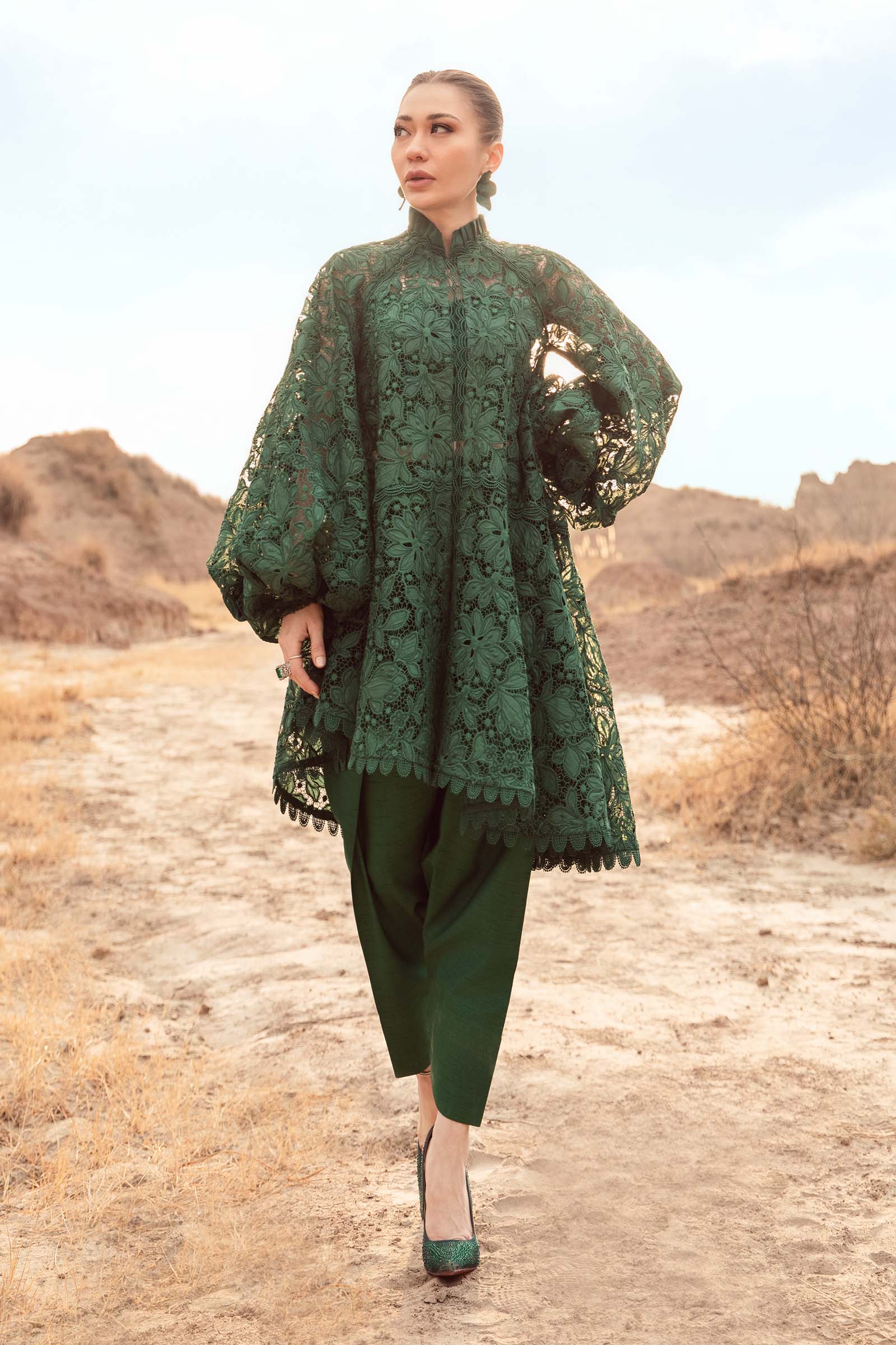 Embroidered Silk Fabric (1Pc) | LF-CH3