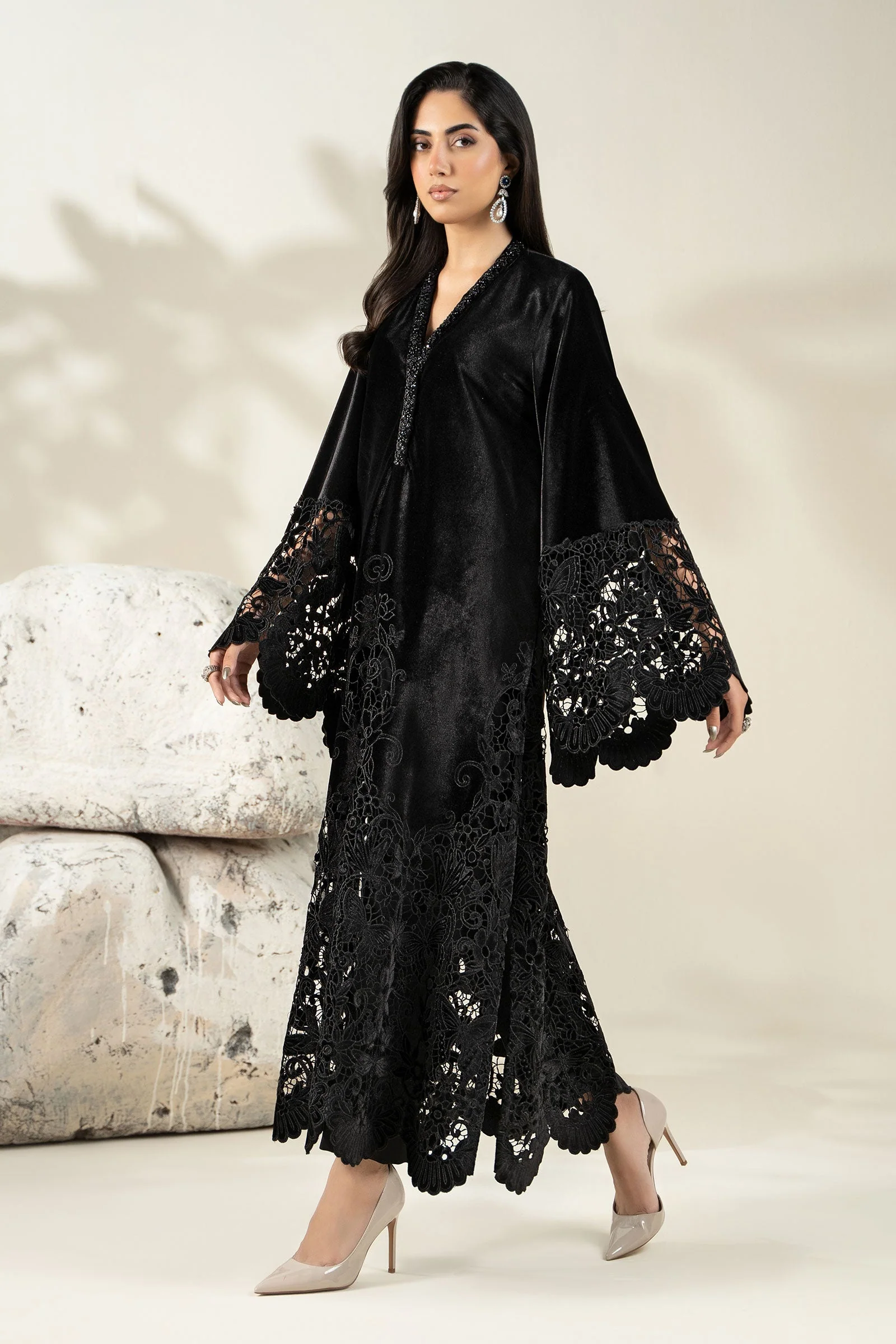 Embroidered Velvet Fabric (1Pc) | LF-CH25-03 - Image 5