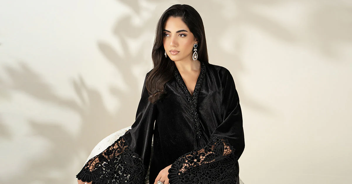 Embroidered Velvet Fabric (1Pc) | LF-CH25-03 - Image 7