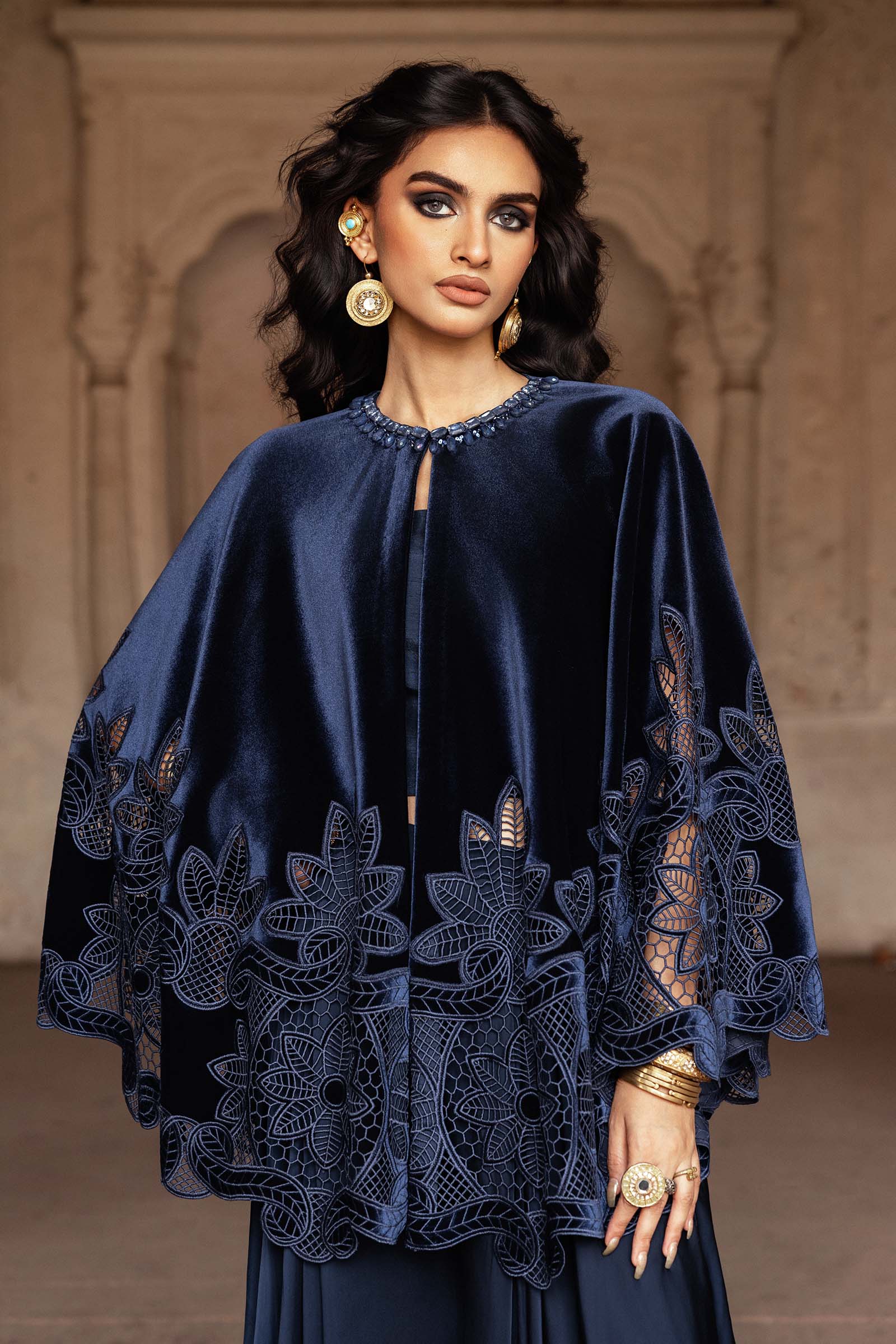 Embroidered Velvet Fabric (1Pc) | LF-CH25-04 - Image 3