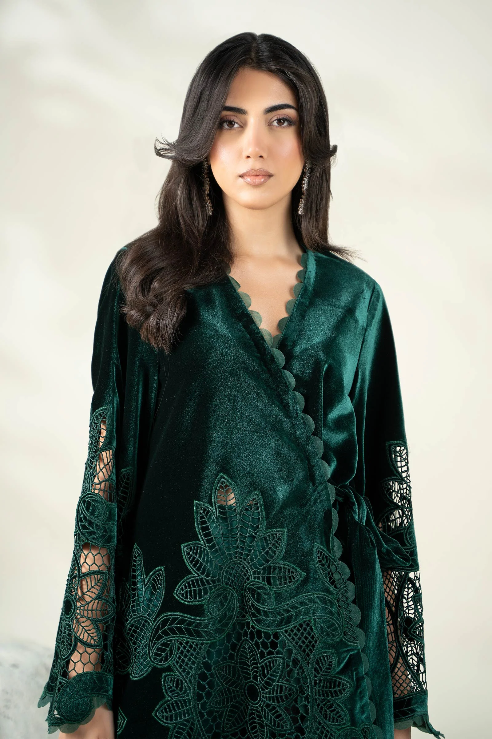 Embroidered Velvet Fabric (1Pc) | LF-CH25-05 - Image 2