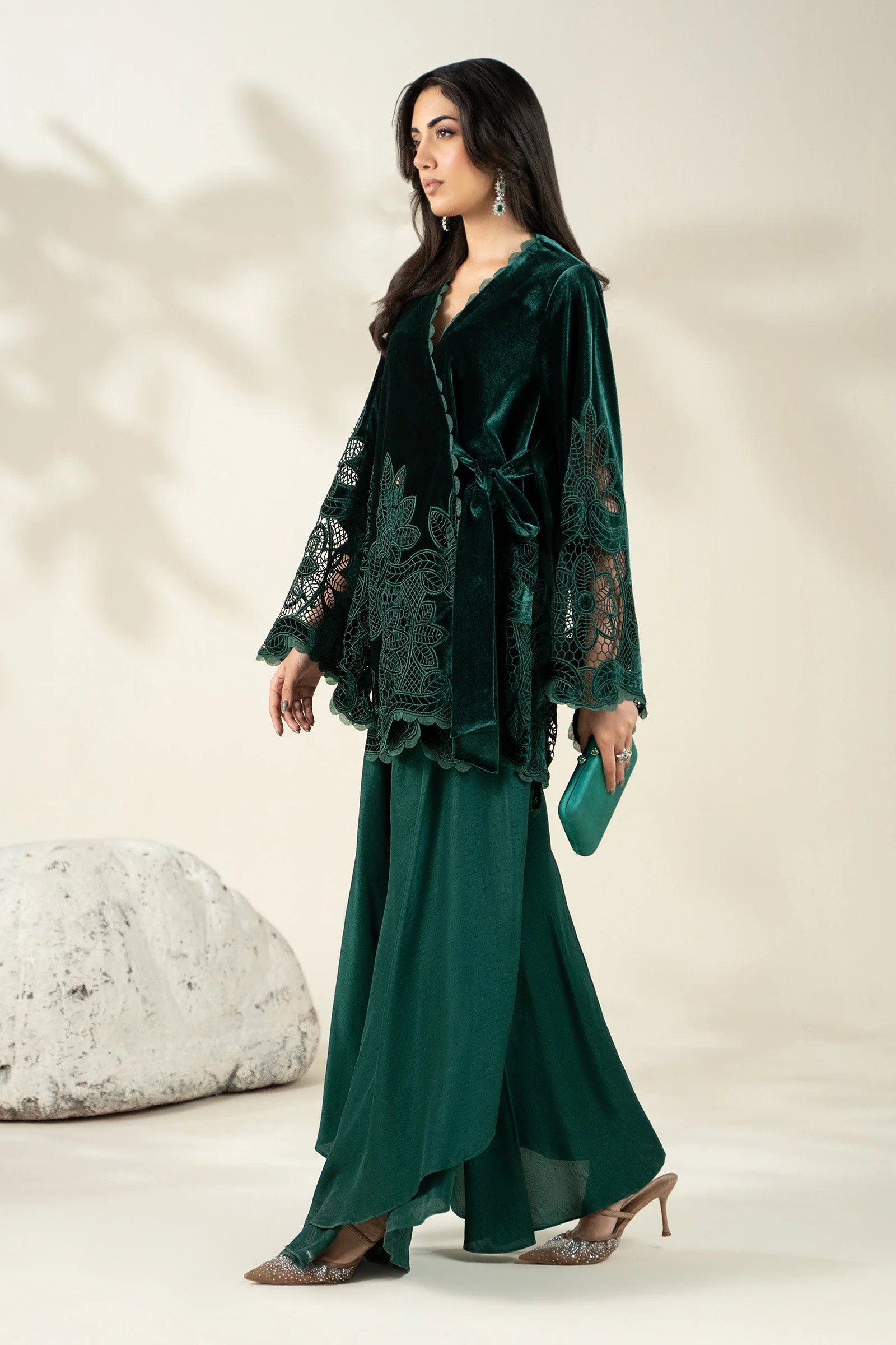 Embroidered Velvet Fabric (1Pc) | LF-CH25-05 - Image 5