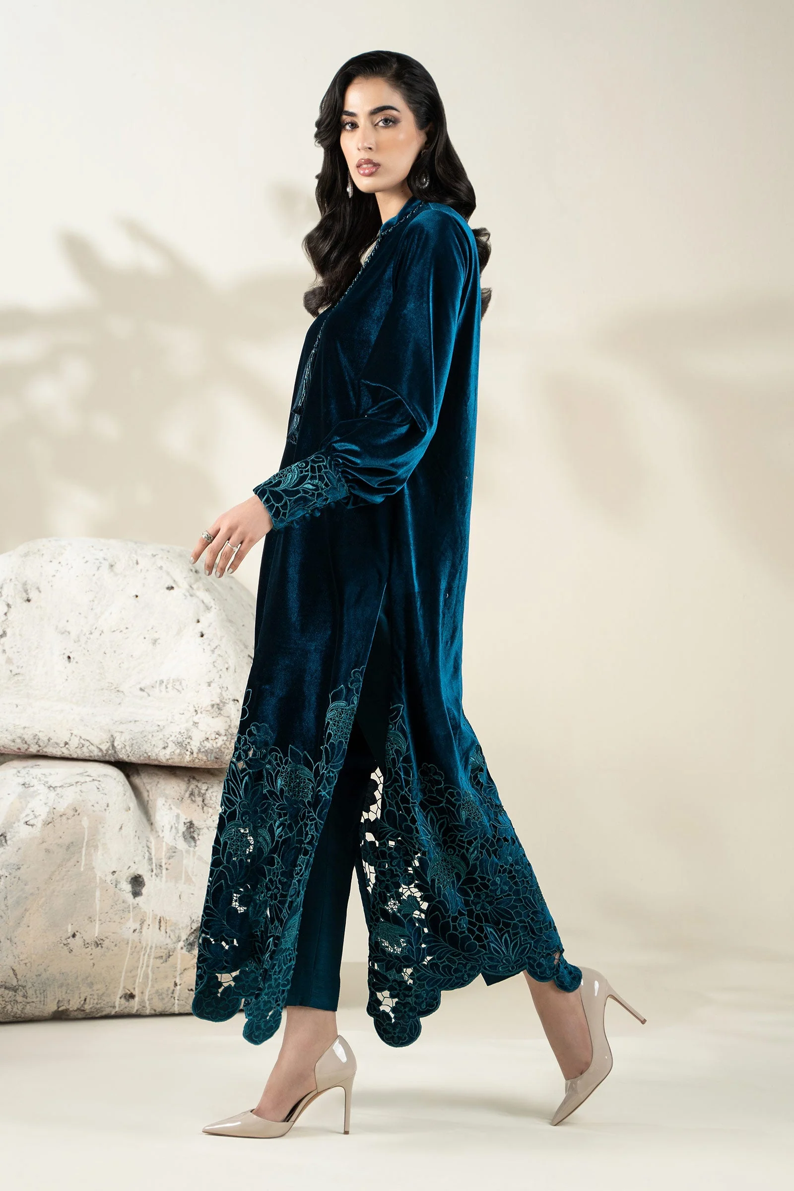 Embroidered Velvet Fabric (1Pc) | LF-CH25-06 - Image 6