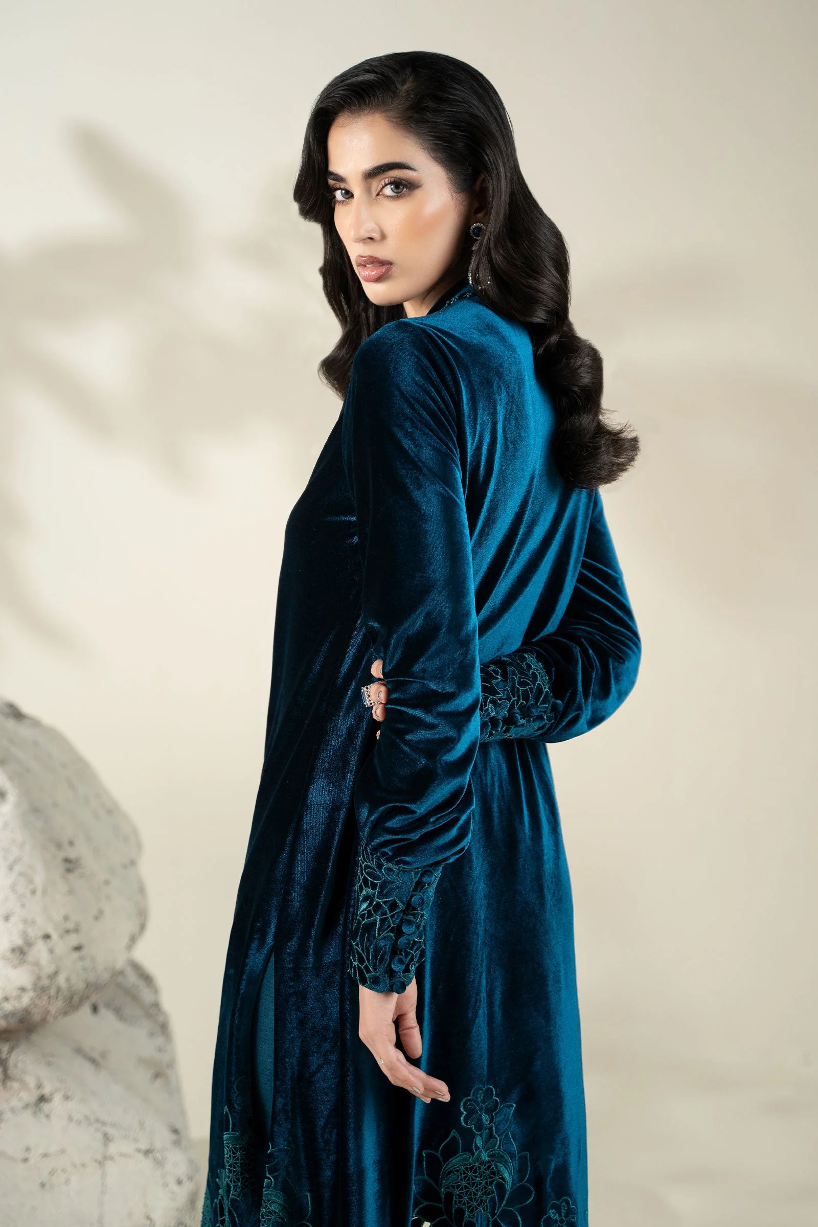 Embroidered Velvet Fabric (1Pc) | LF-CH25-06 - Image 7