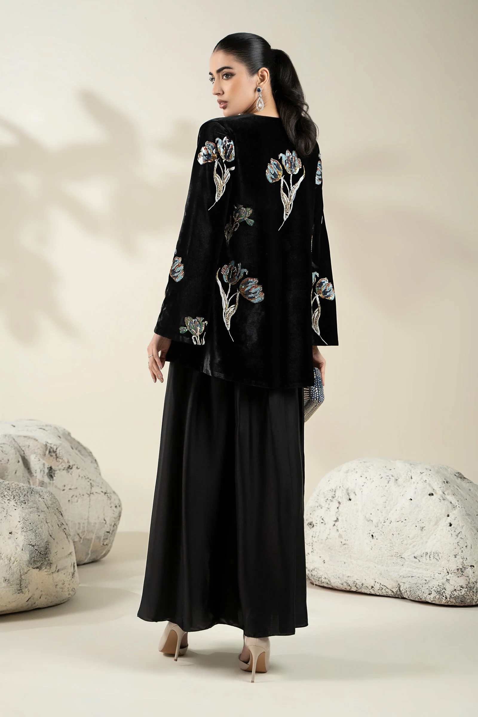Embellished Velvet Fabric (1Pc) | LF-CH25-07 - Image 14