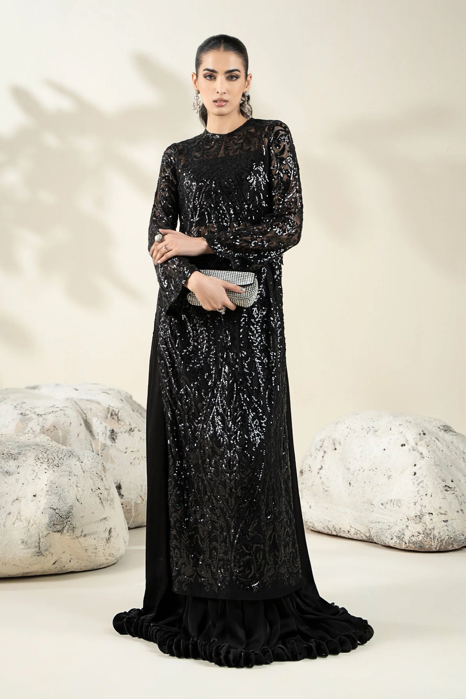 Embroidered Net Fabric (1Pc) | LF-CH25-10 - Image 5