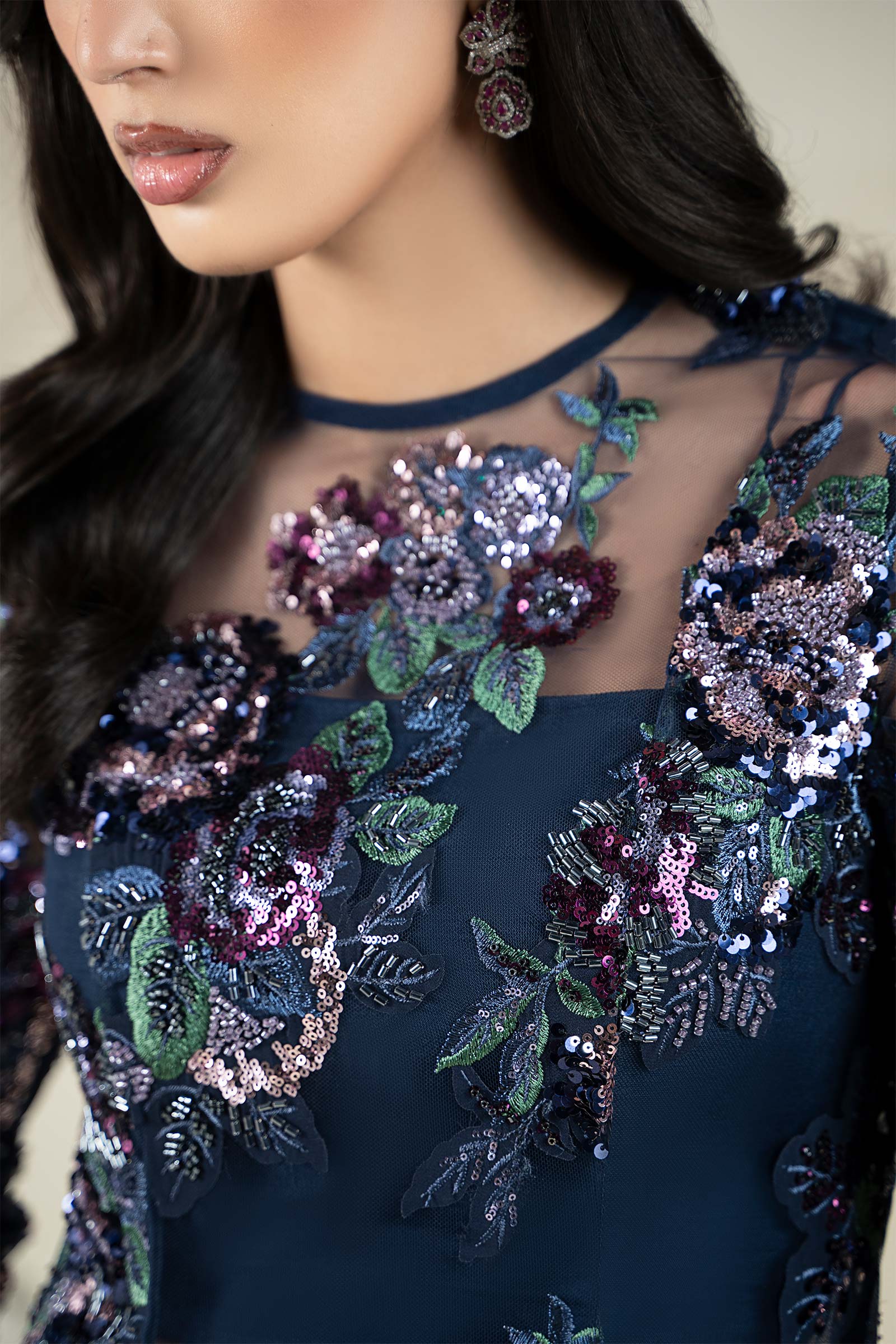 Embellished Net Fabric (1Pc) | LF-CH25-11 - Image 4