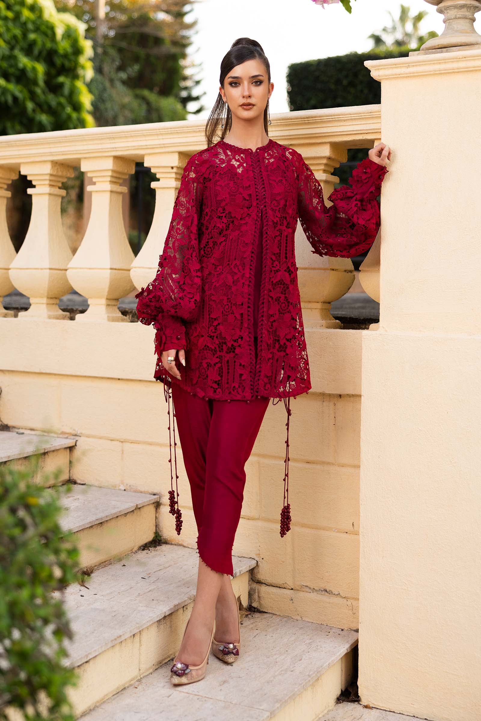 Embroidered Lace Fabric (1Pc) - Image 3