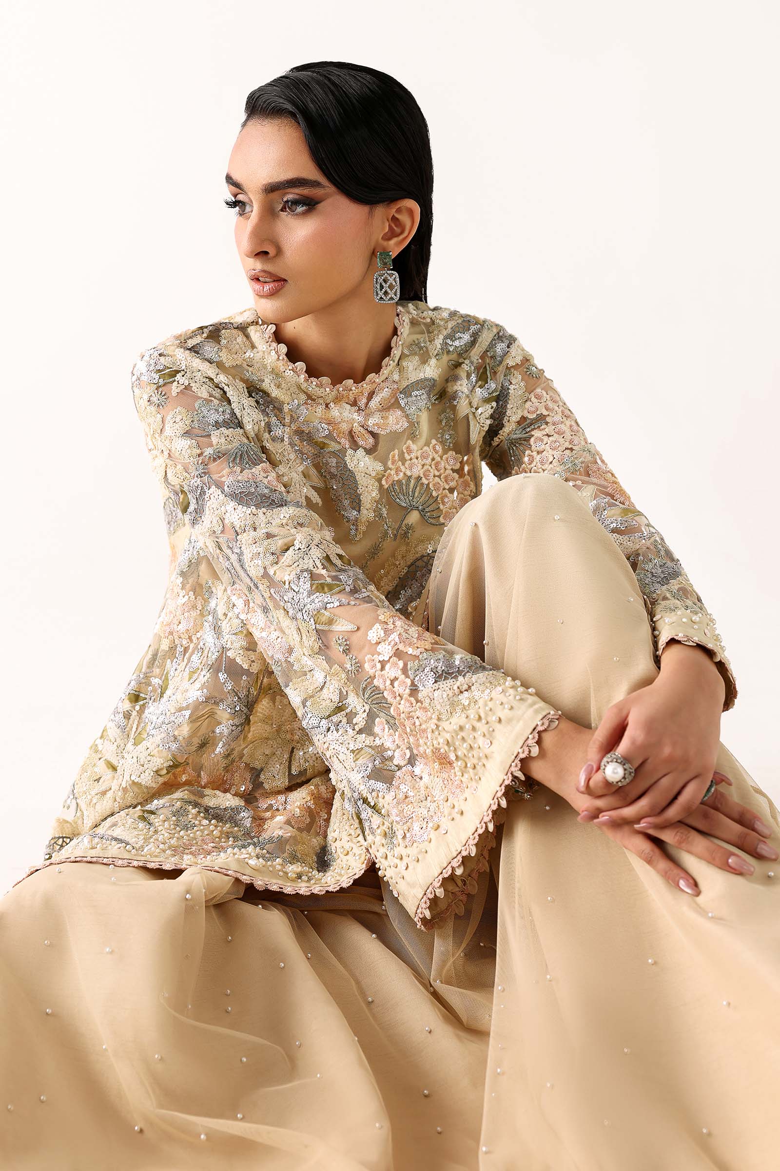 Embroidered Net Fabric (1Pc) - Image 3