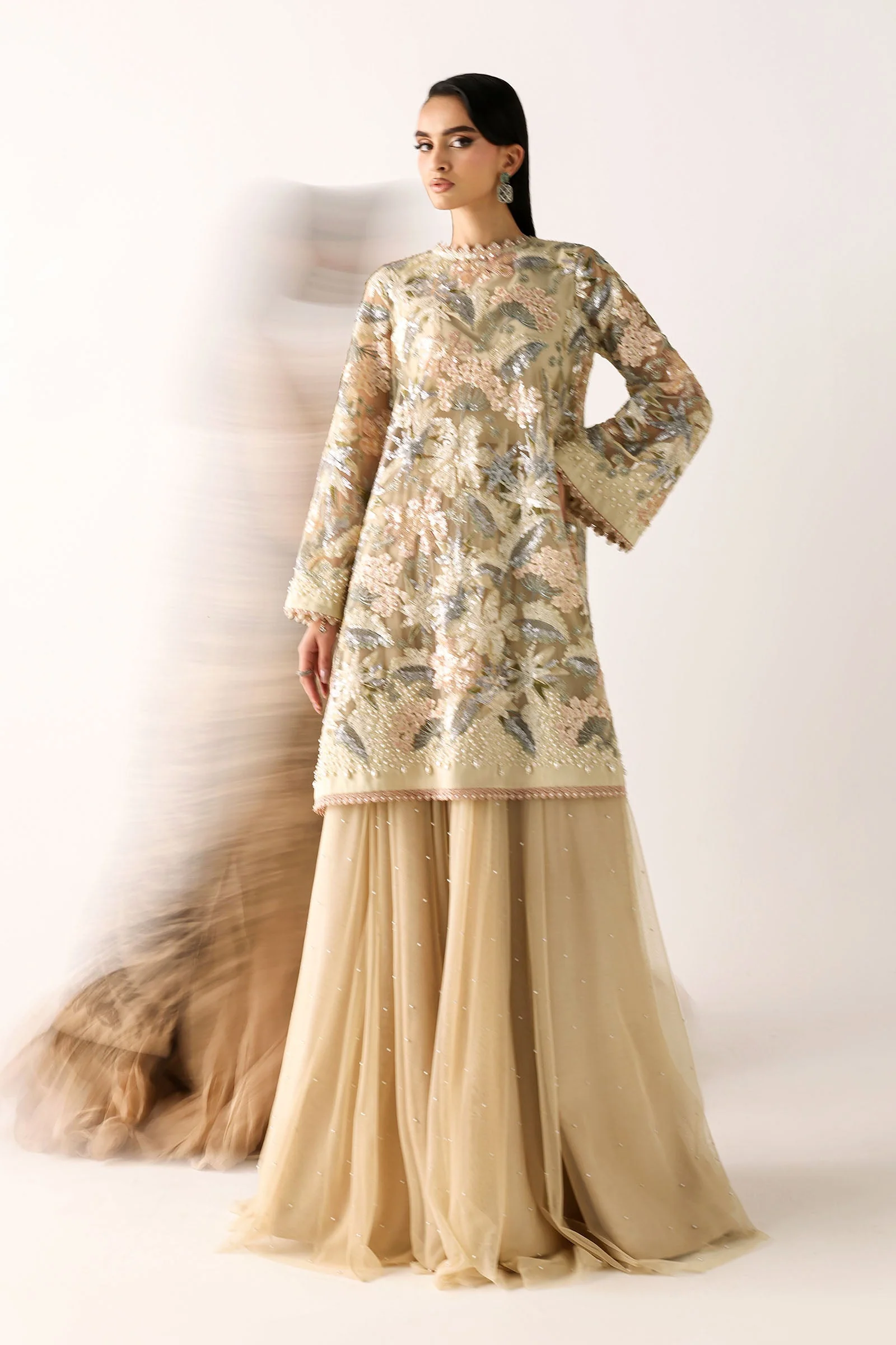 Embroidered Net Fabric (1Pc) - Image 4
