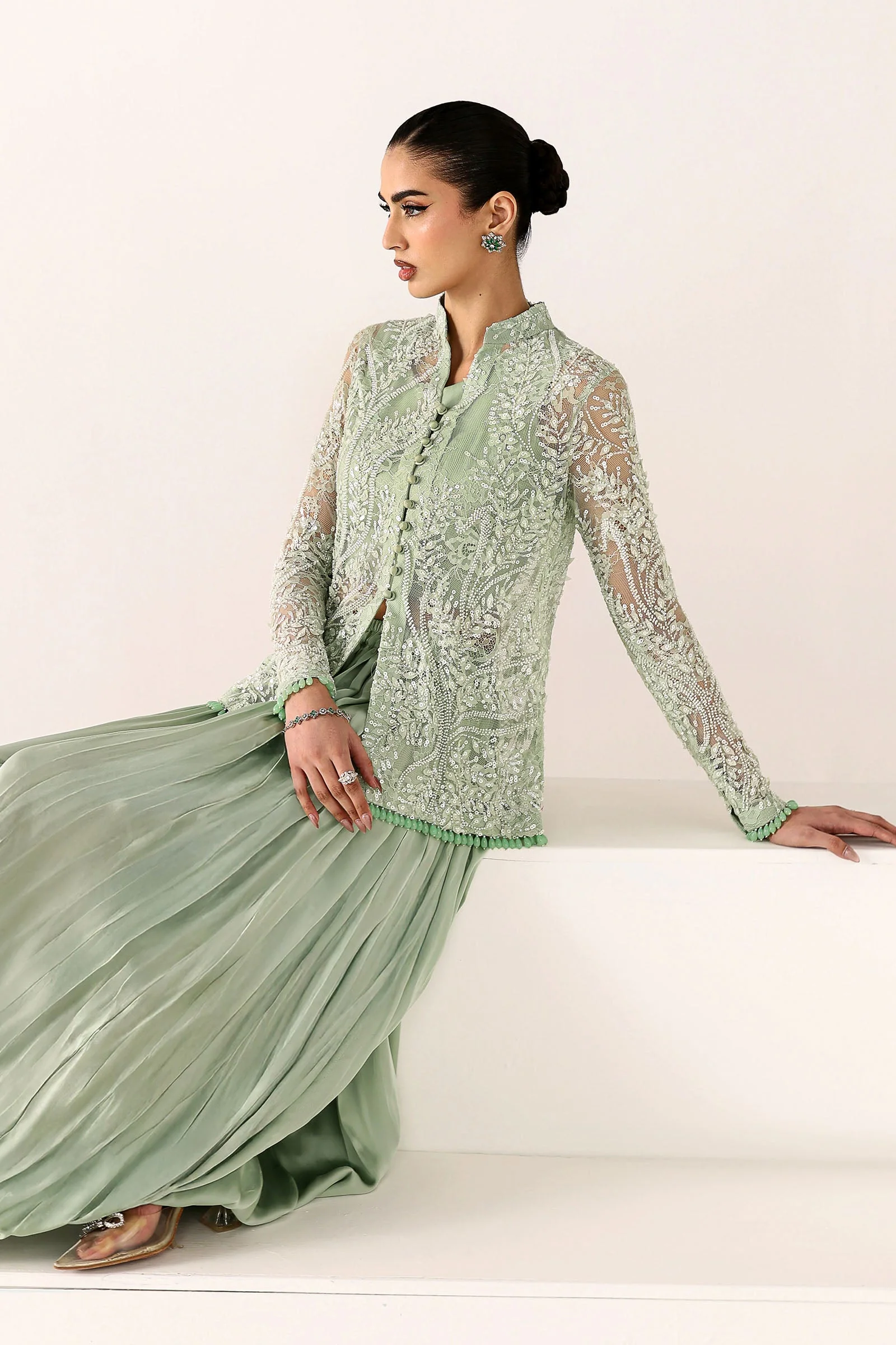 Embroidered Net Fabric (1Pc) - Image 2