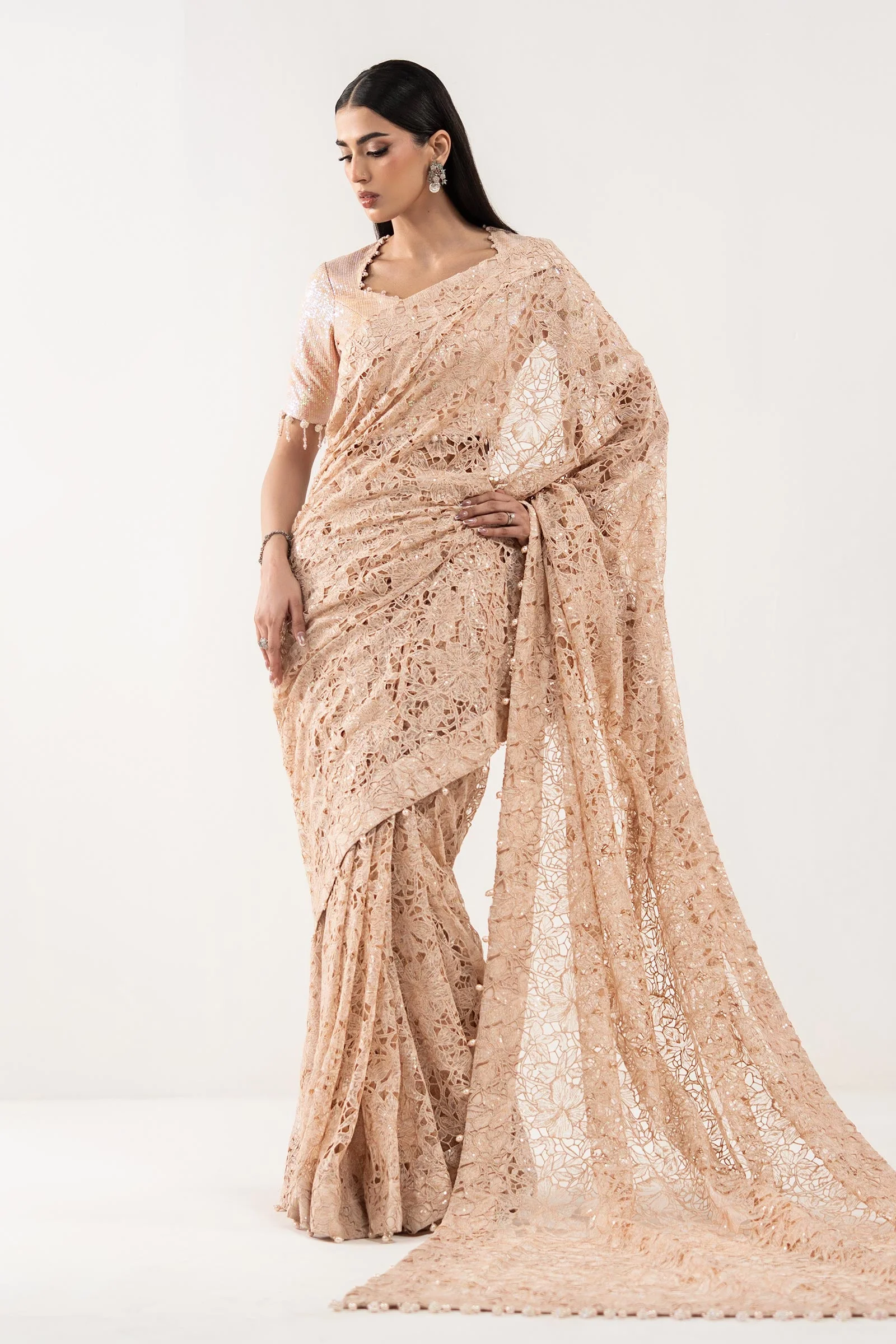 Embroidered Georgette Fabric (1Pc)