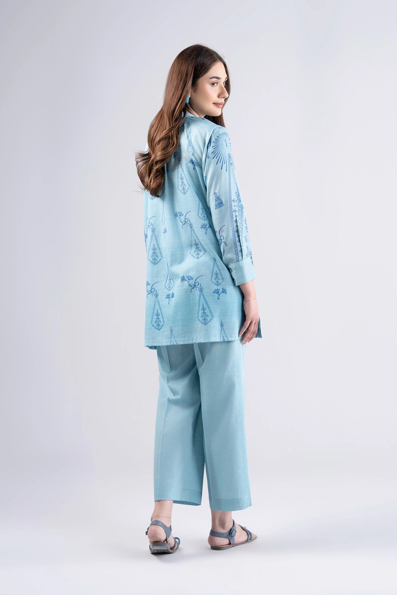 2 Pc Printed Slub Lawn Suit - Image 6