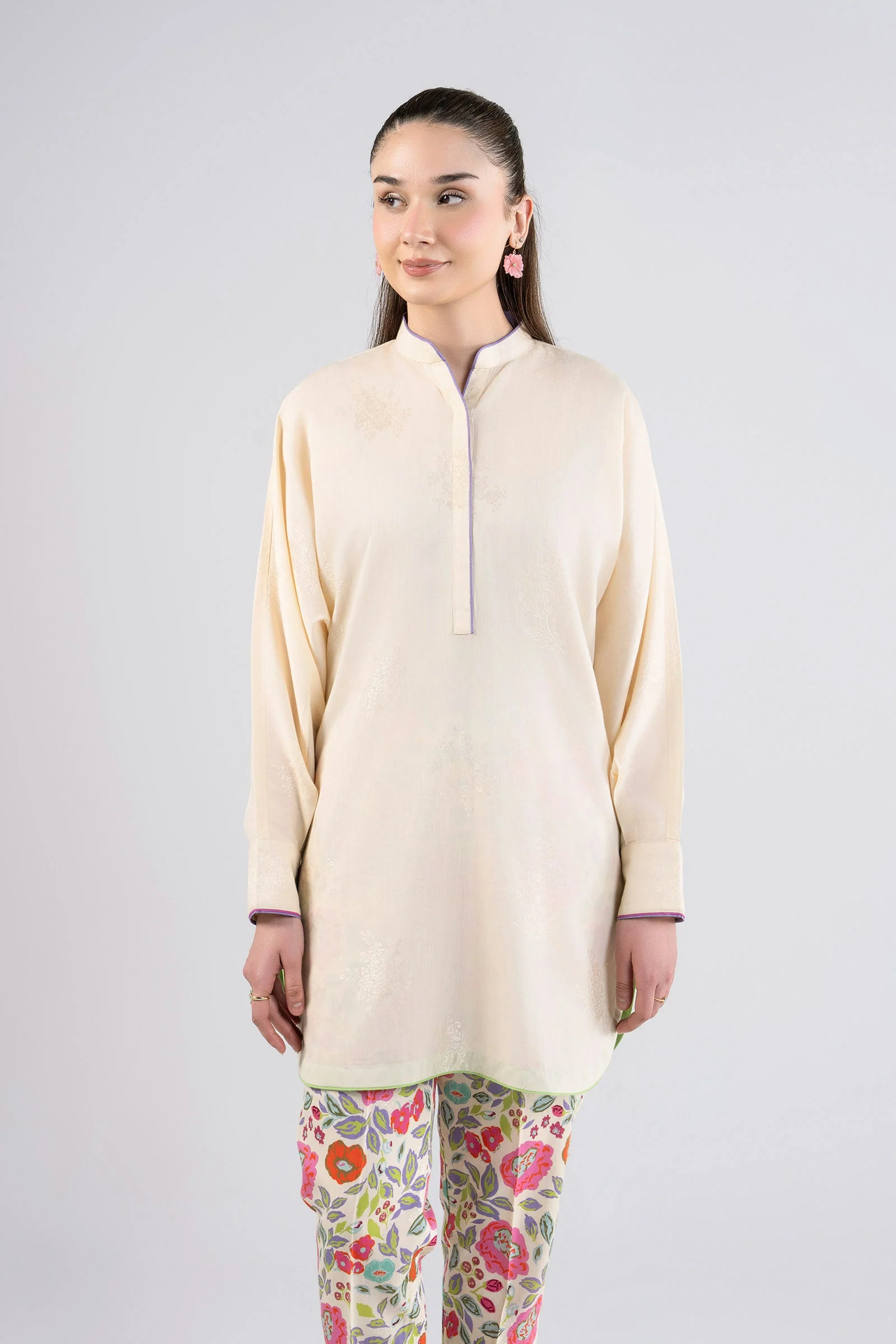 2 Pc Printed Jacquard Viscose Suit - Image 3