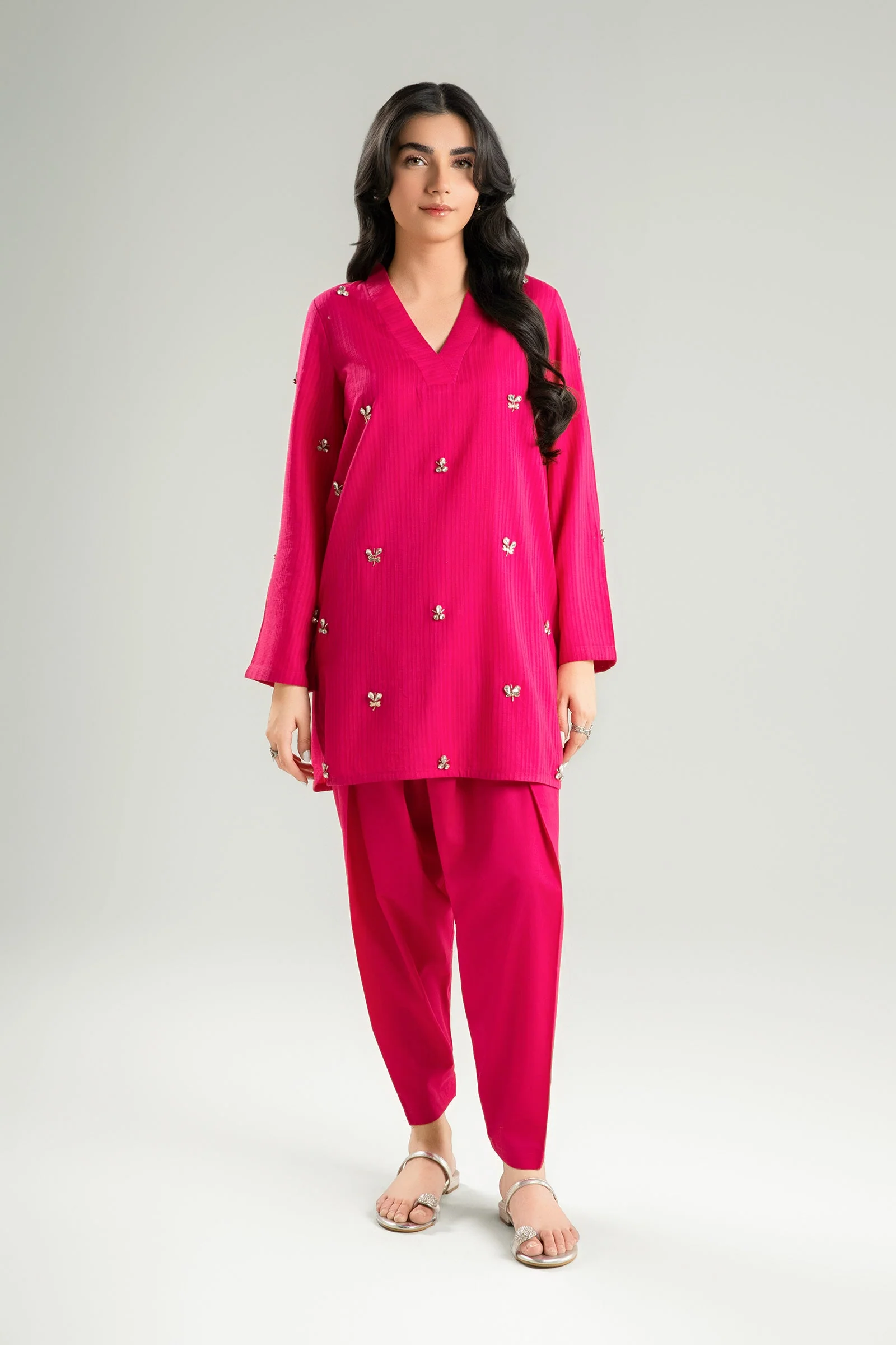 2 Pc Dyed Dobby Suit - Image 2