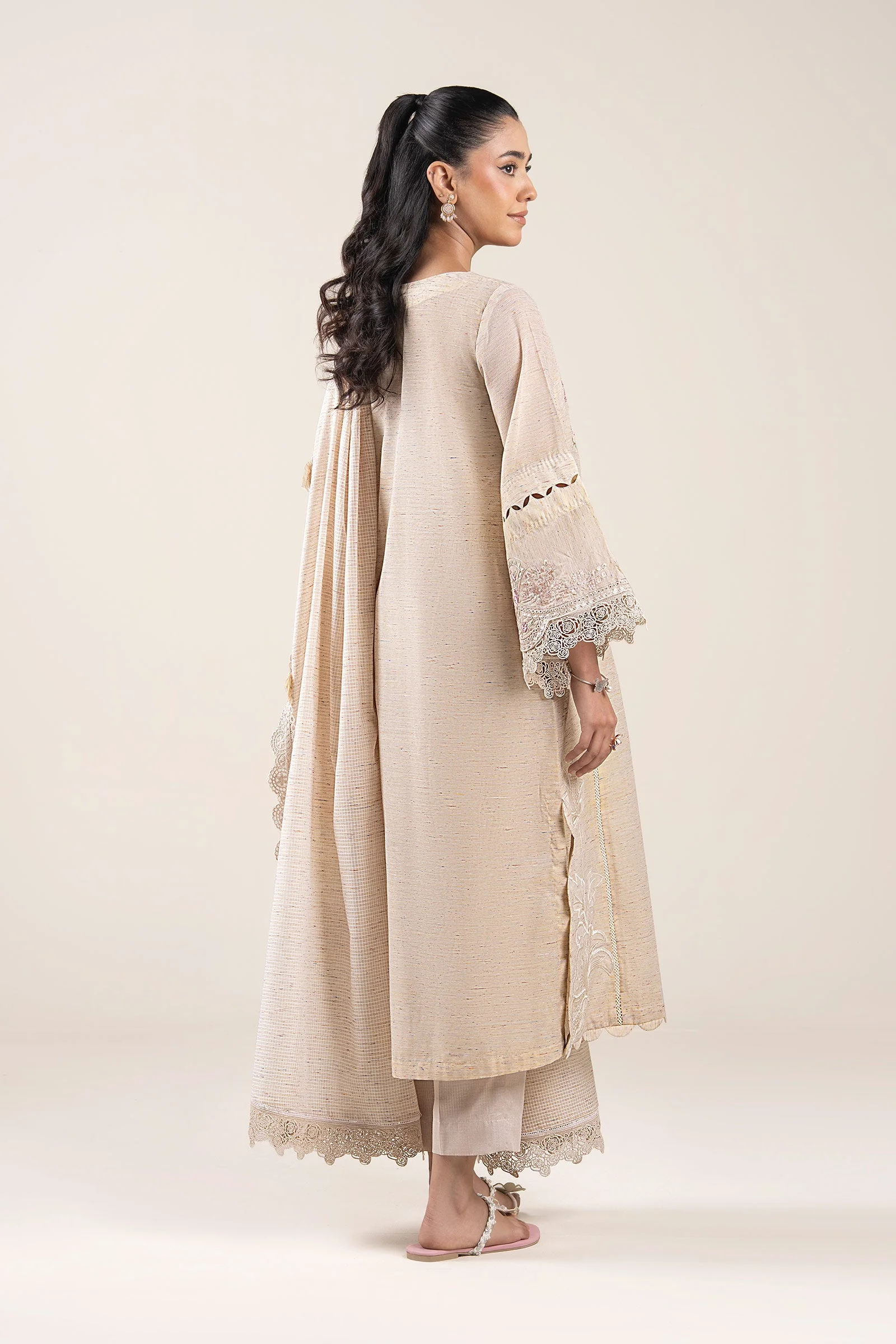 2 Pc Embroidered Tonal Neps Suit - Image 6