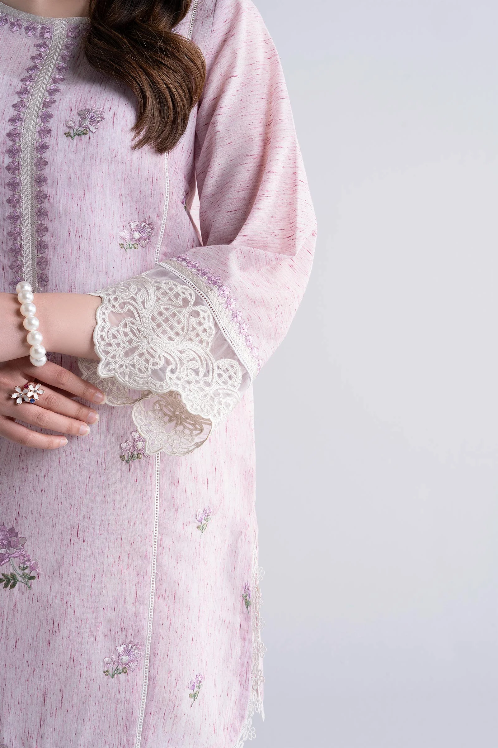 2 Pc Embroidered Tonal Neps Suit - Image 3