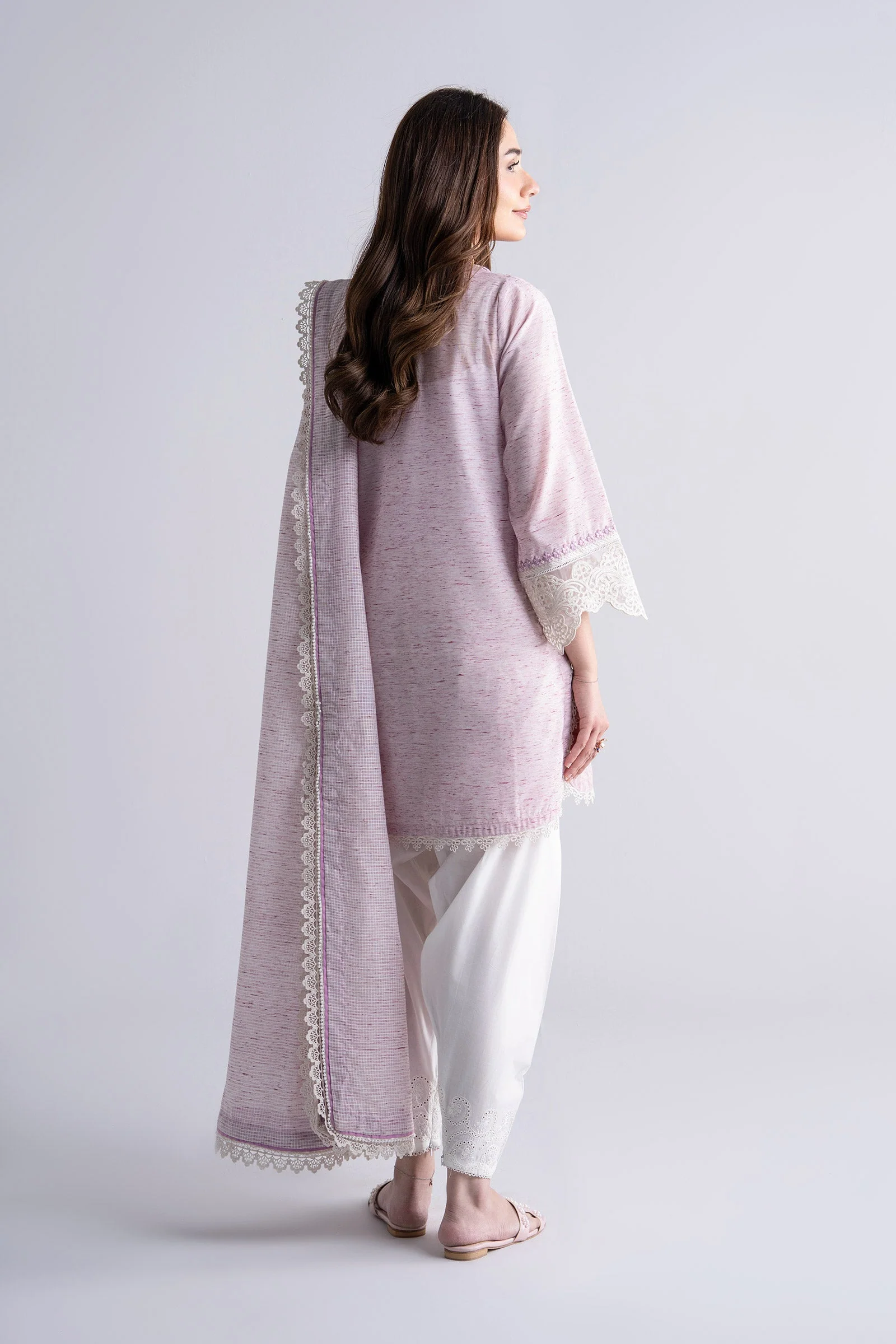 2 Pc Embroidered Tonal Neps Suit - Image 5