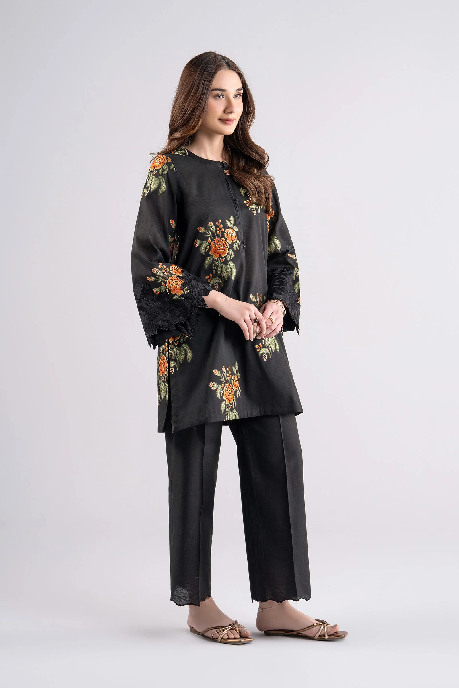 2 Pc Embroidered Jacquard Suit - Image 3