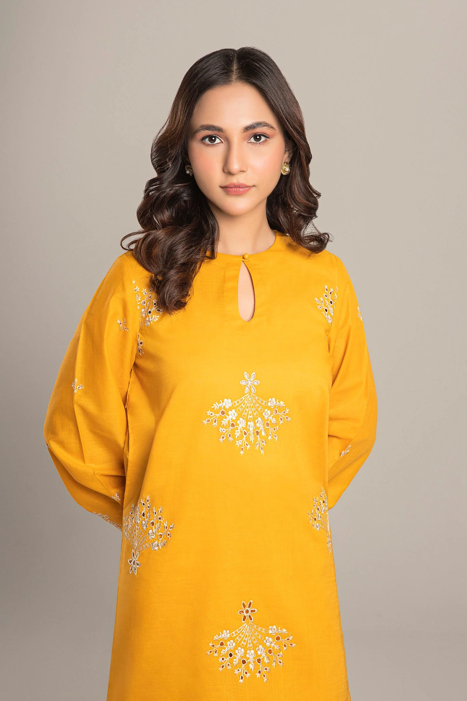 2 Pc Embroidered Crosshatch Lawn Suit - Image 2