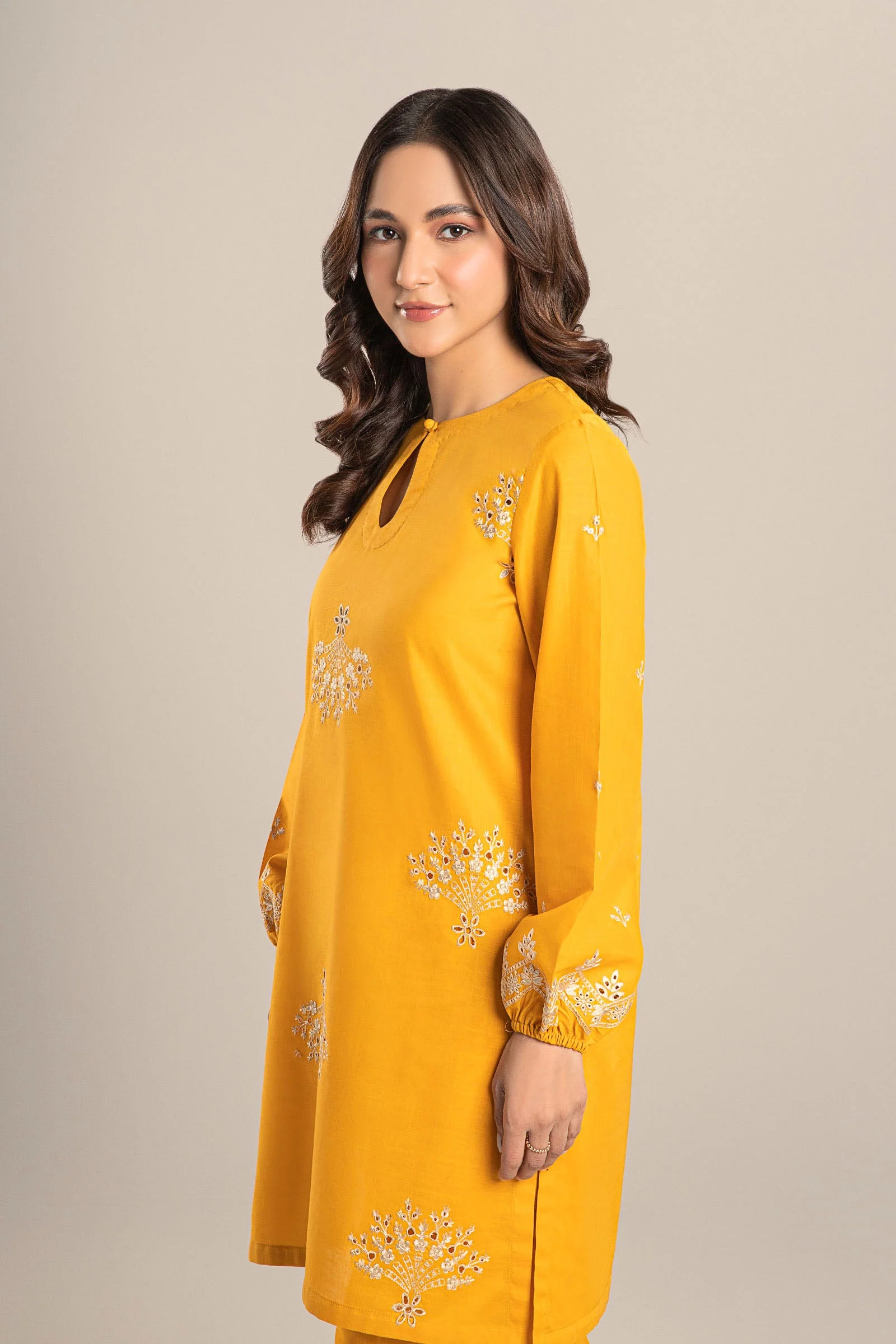 2 Pc Embroidered Crosshatch Lawn Suit - Image 3