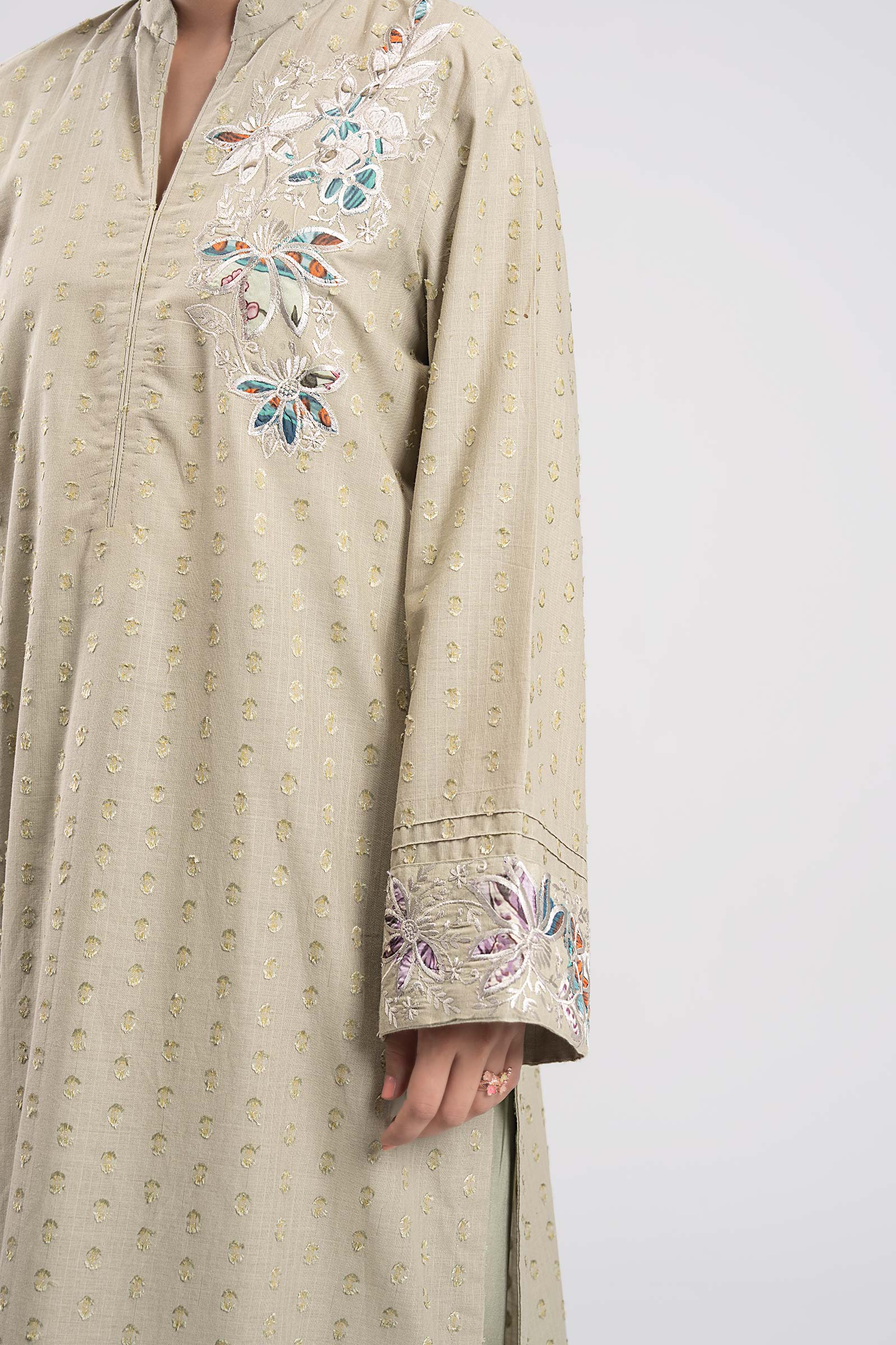 2 Pc Embroidered Lurex Suit - Image 4