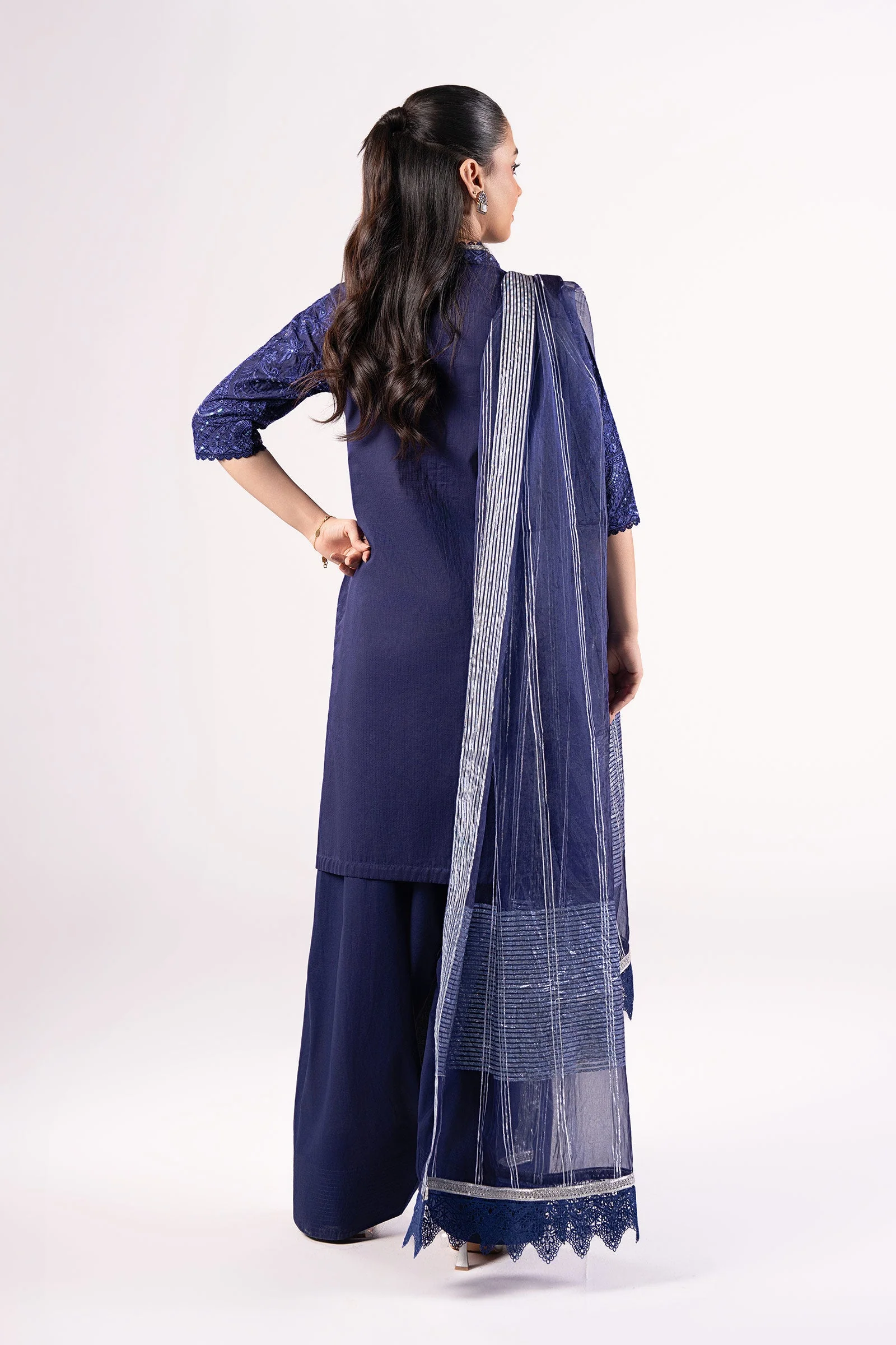 3 Pc Embroidered Dobby Suit - Image 5