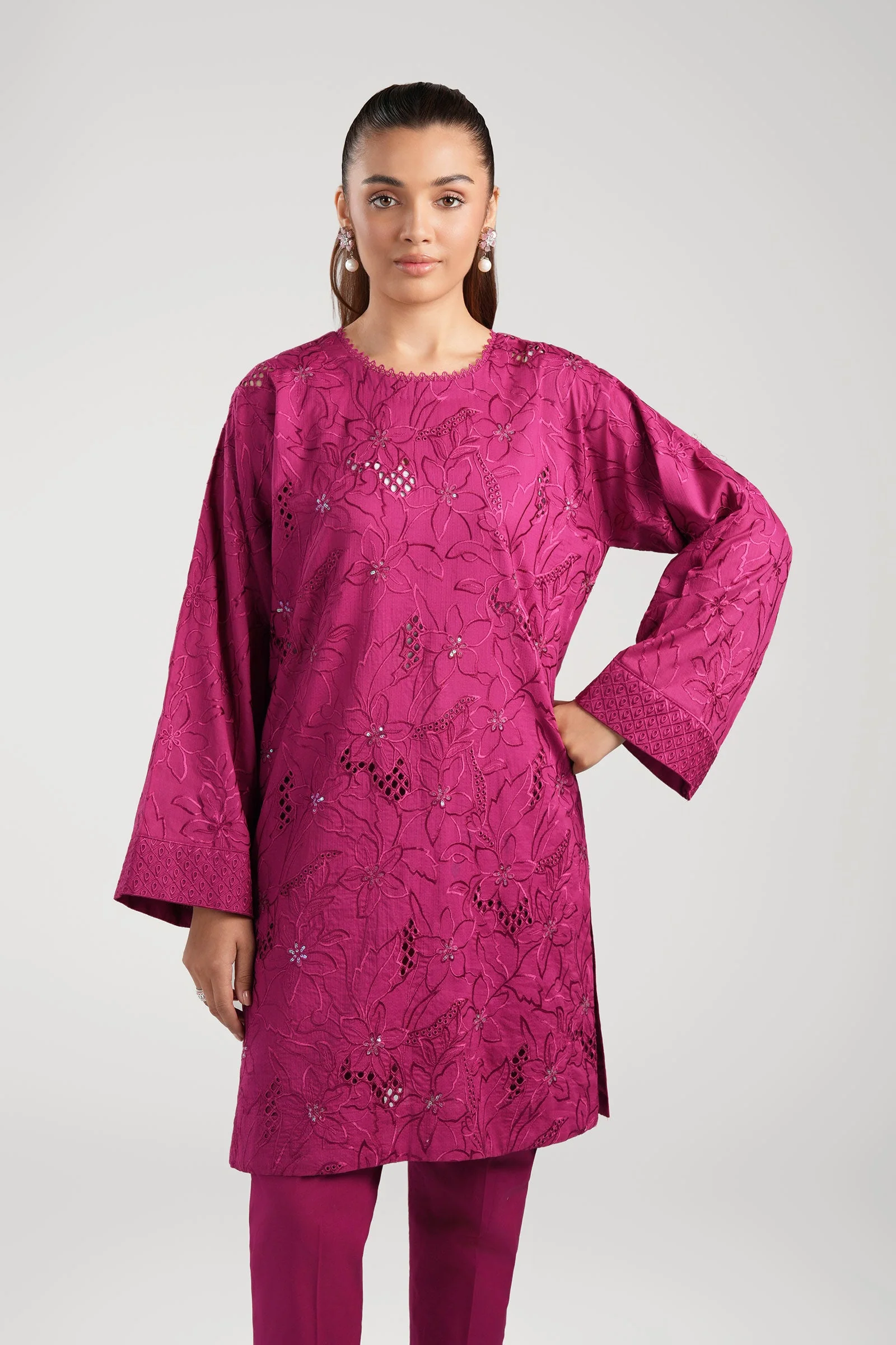 3 Pc Embroidered Dobby Suit - Image 2