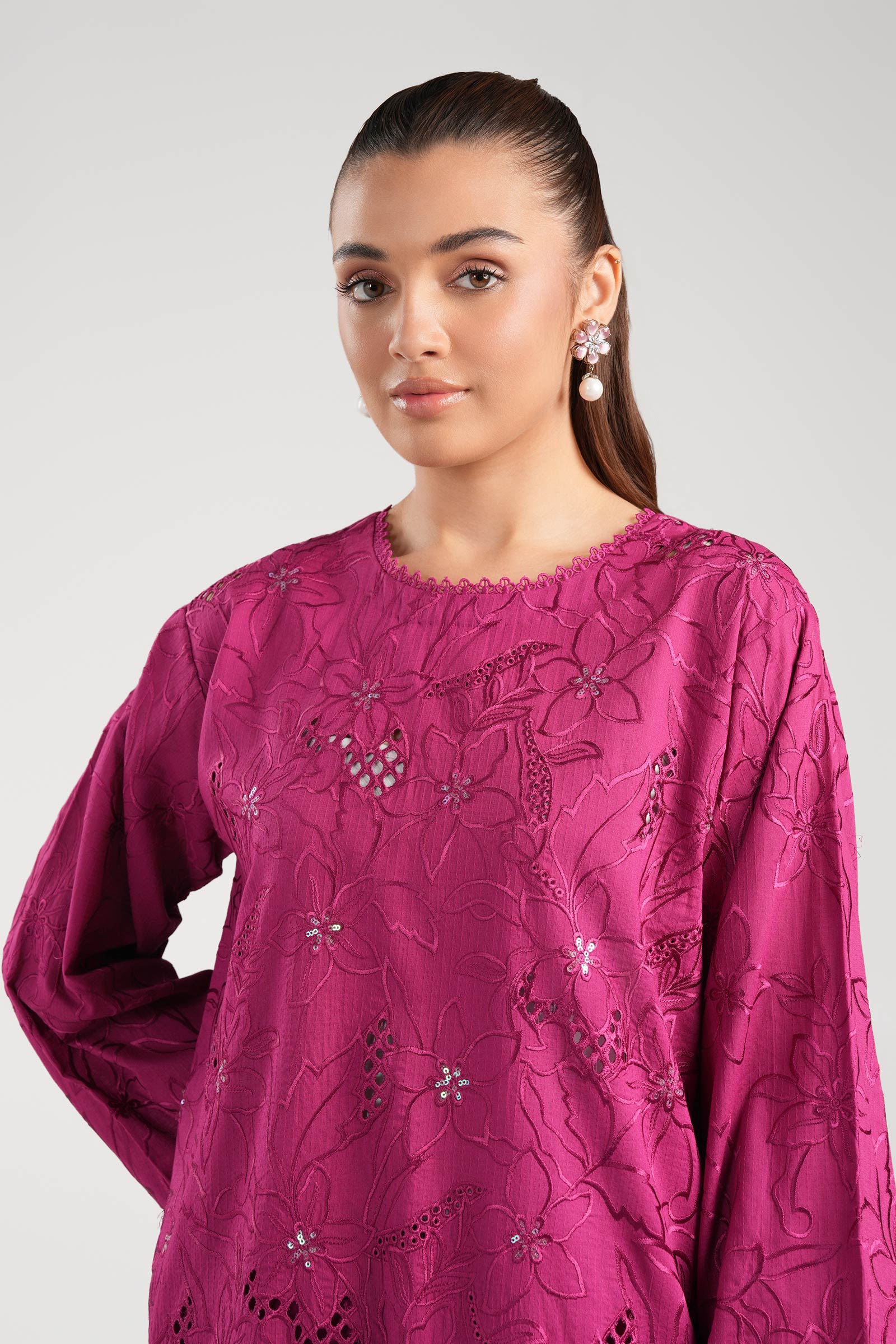 3 Pc Embroidered Dobby Suit - Image 3
