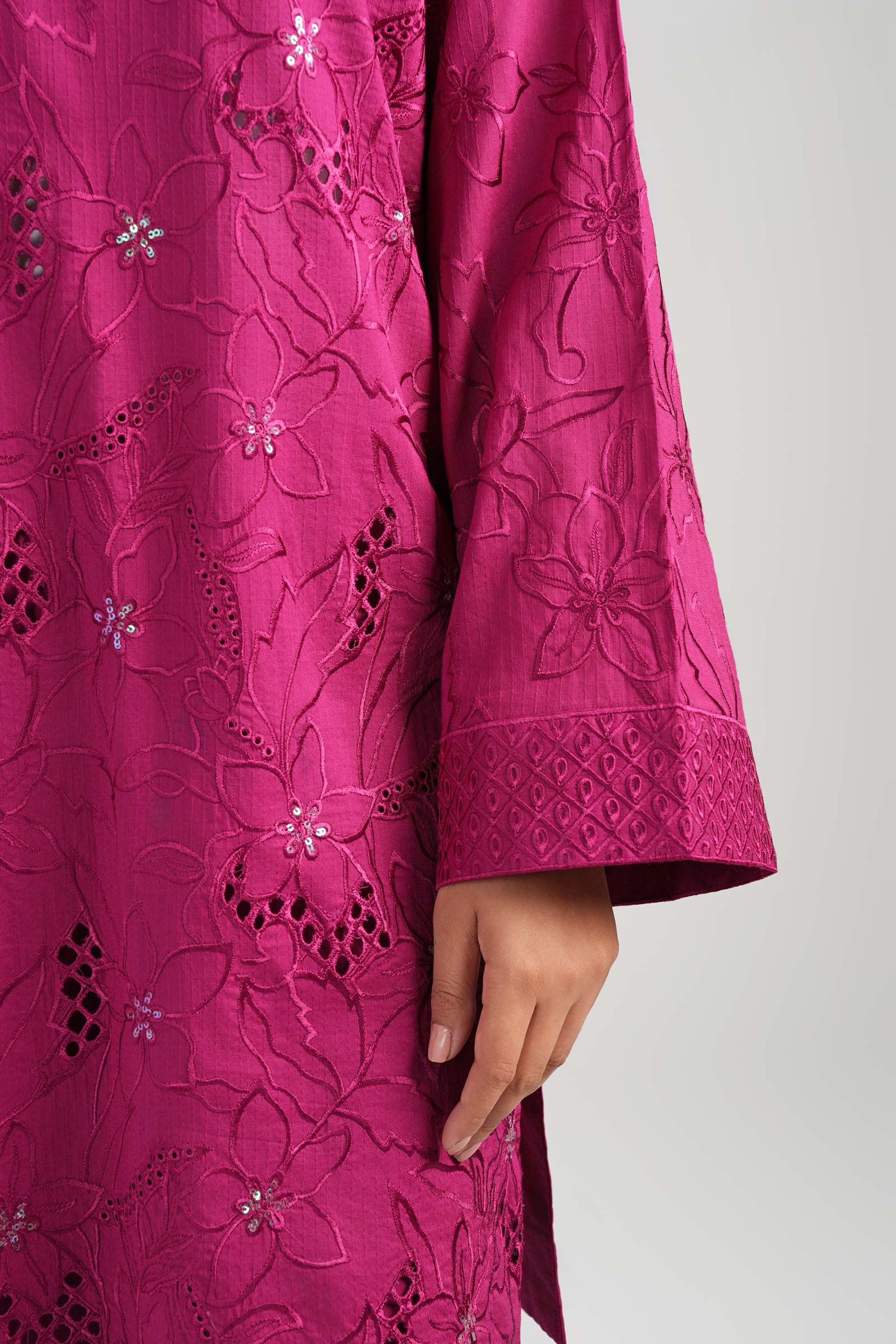 3 Pc Embroidered Dobby Suit - Image 4