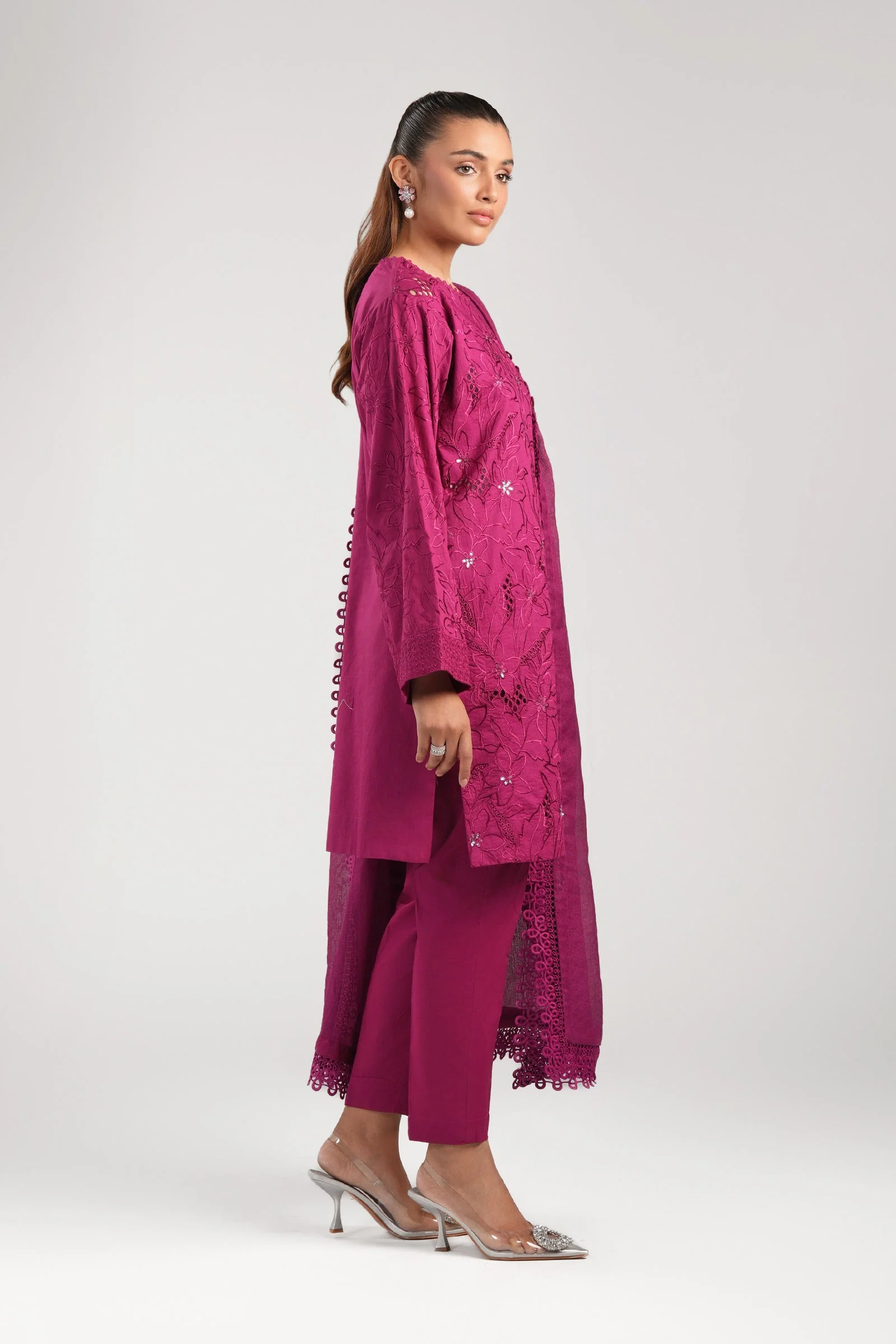 3 Pc Embroidered Dobby Suit - Image 5