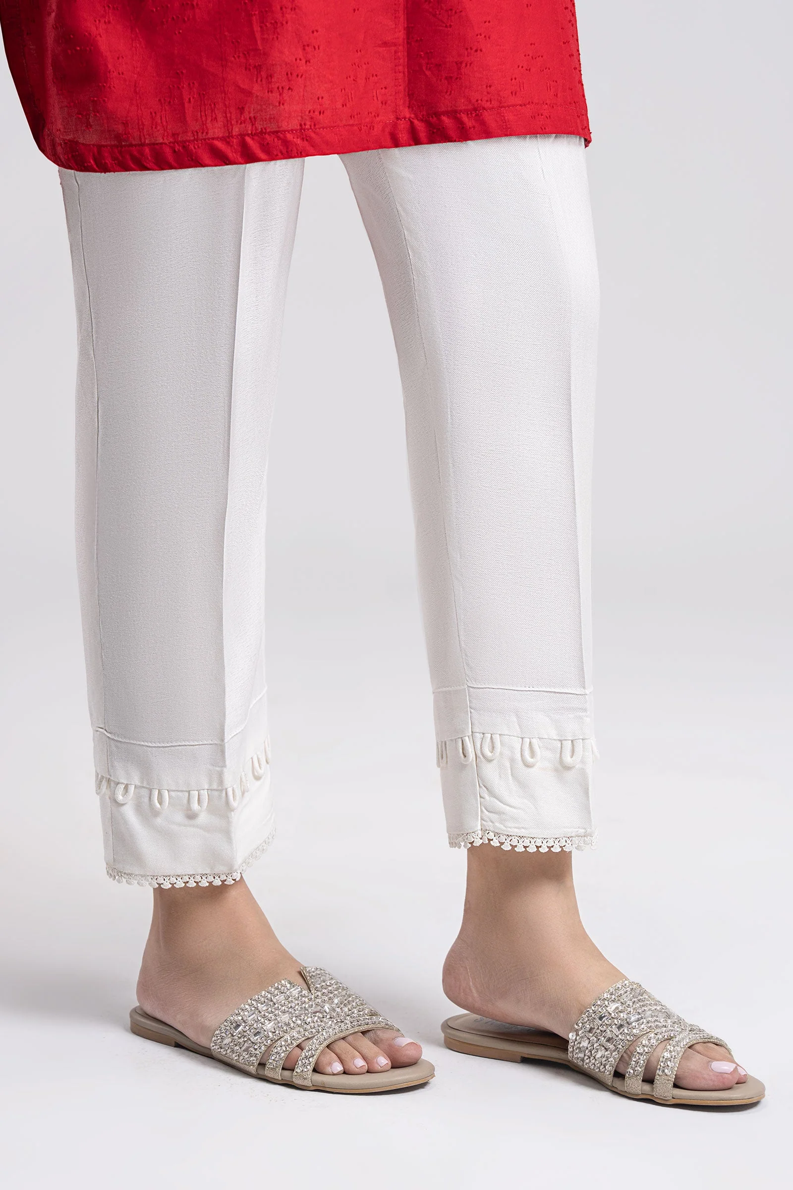 Dyed Cotton Viscose Trouser - Image 2