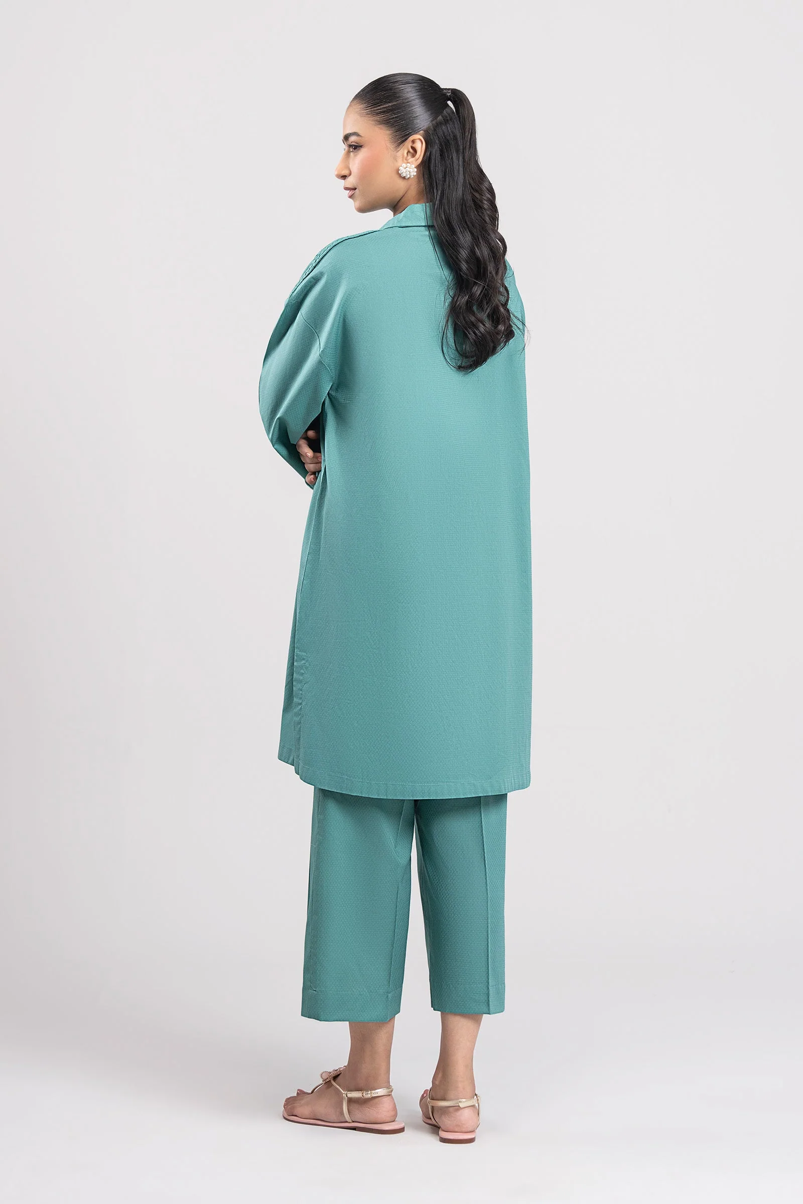 2 Pc Embroidered Dobby Viscose Suit - Image 6
