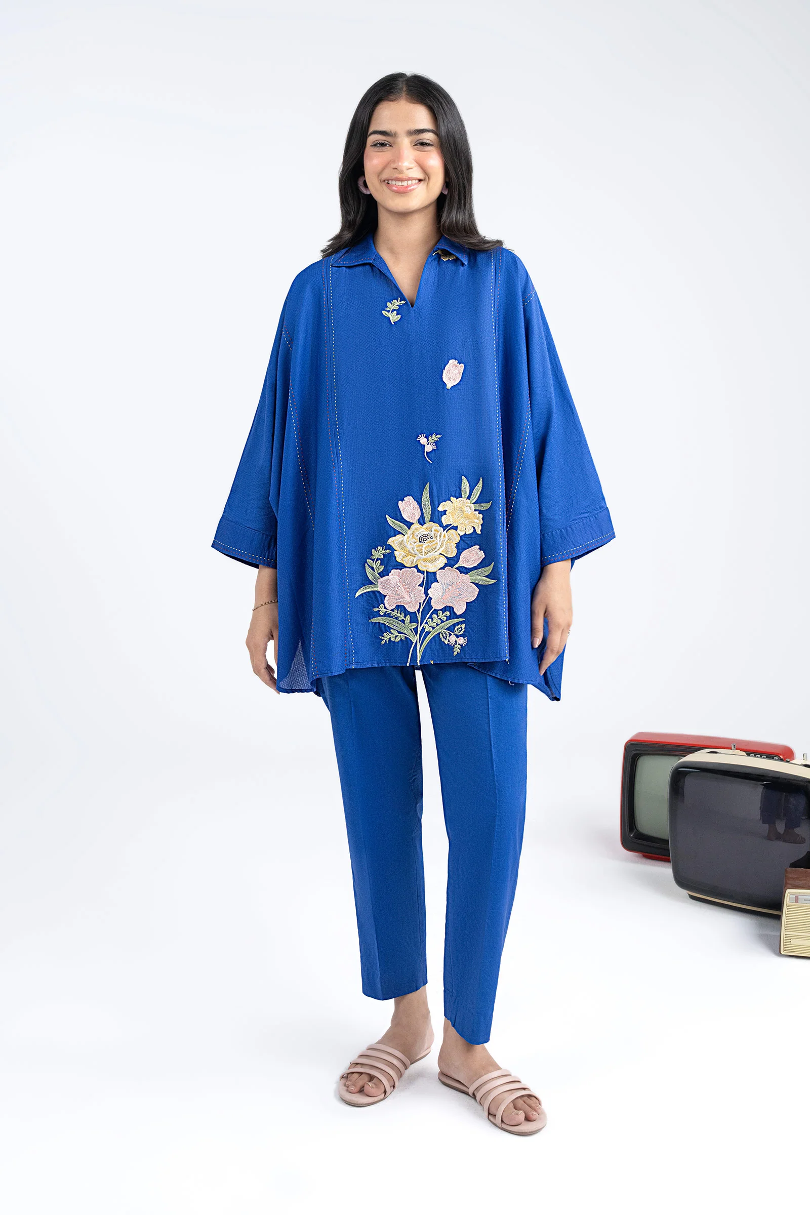 Embroidered Dobby Cotton Shirt - Image 3