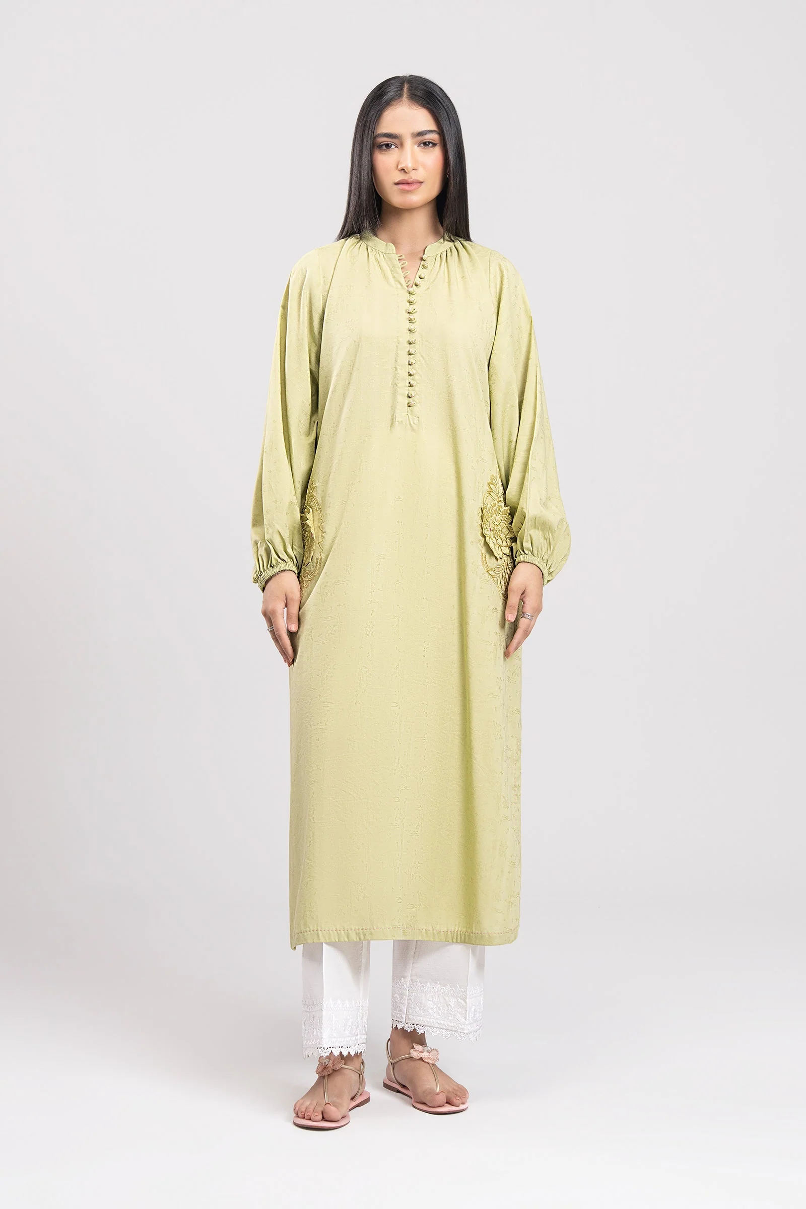 Embroidered Dobby Viscose Shirt - Image 2