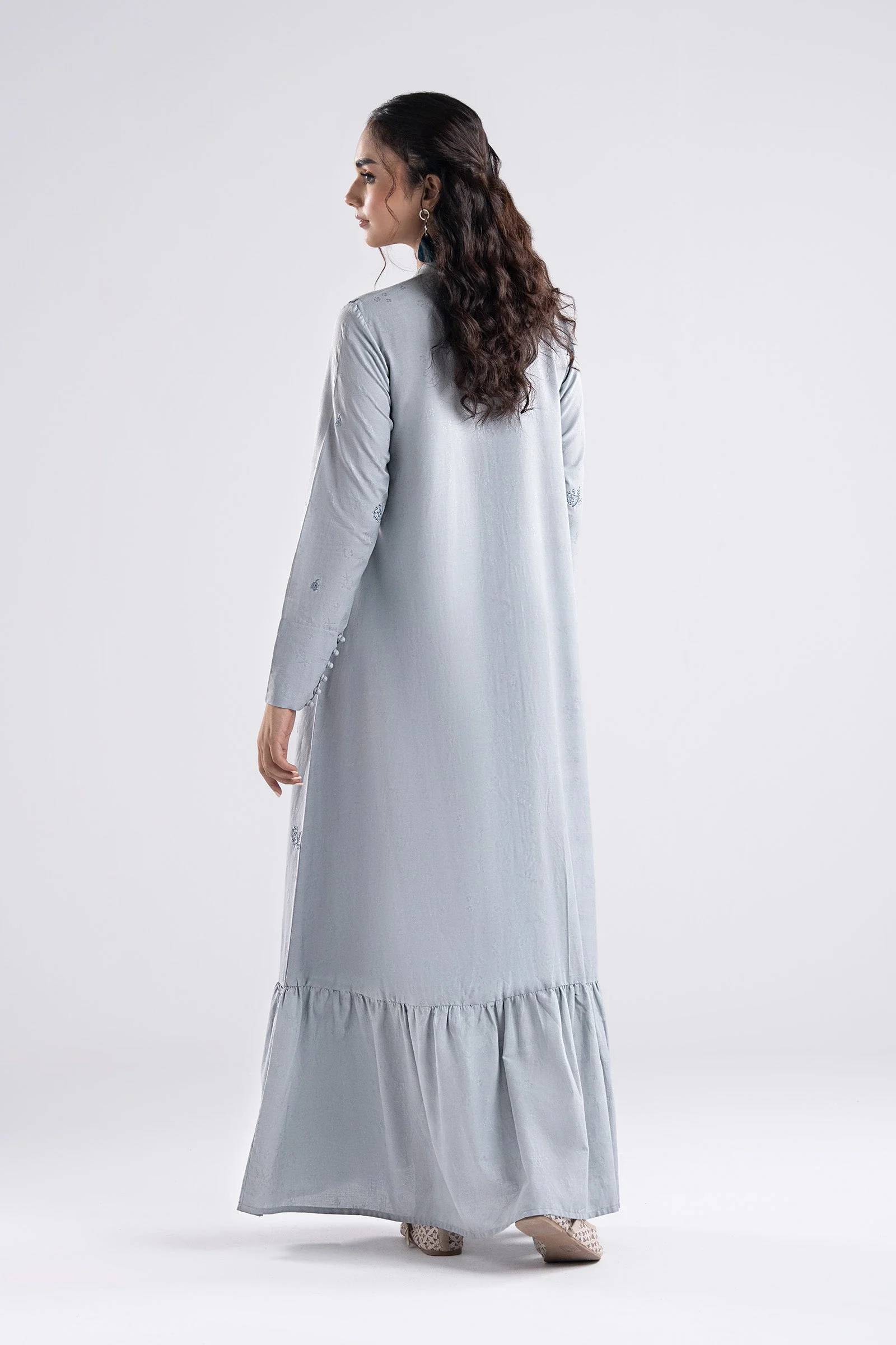 Embroidered Dobby Viscose Dress - Image 4