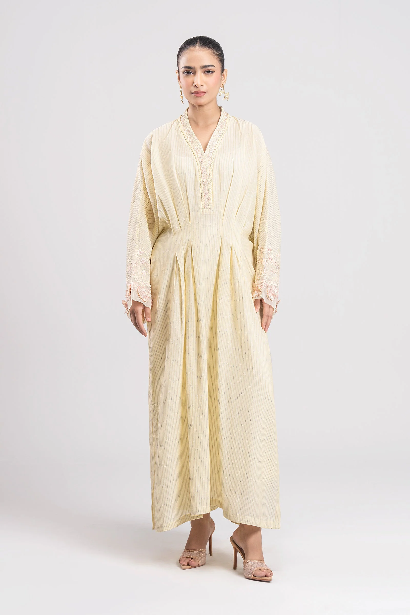 Embroidered Yarn dyed Kaftan