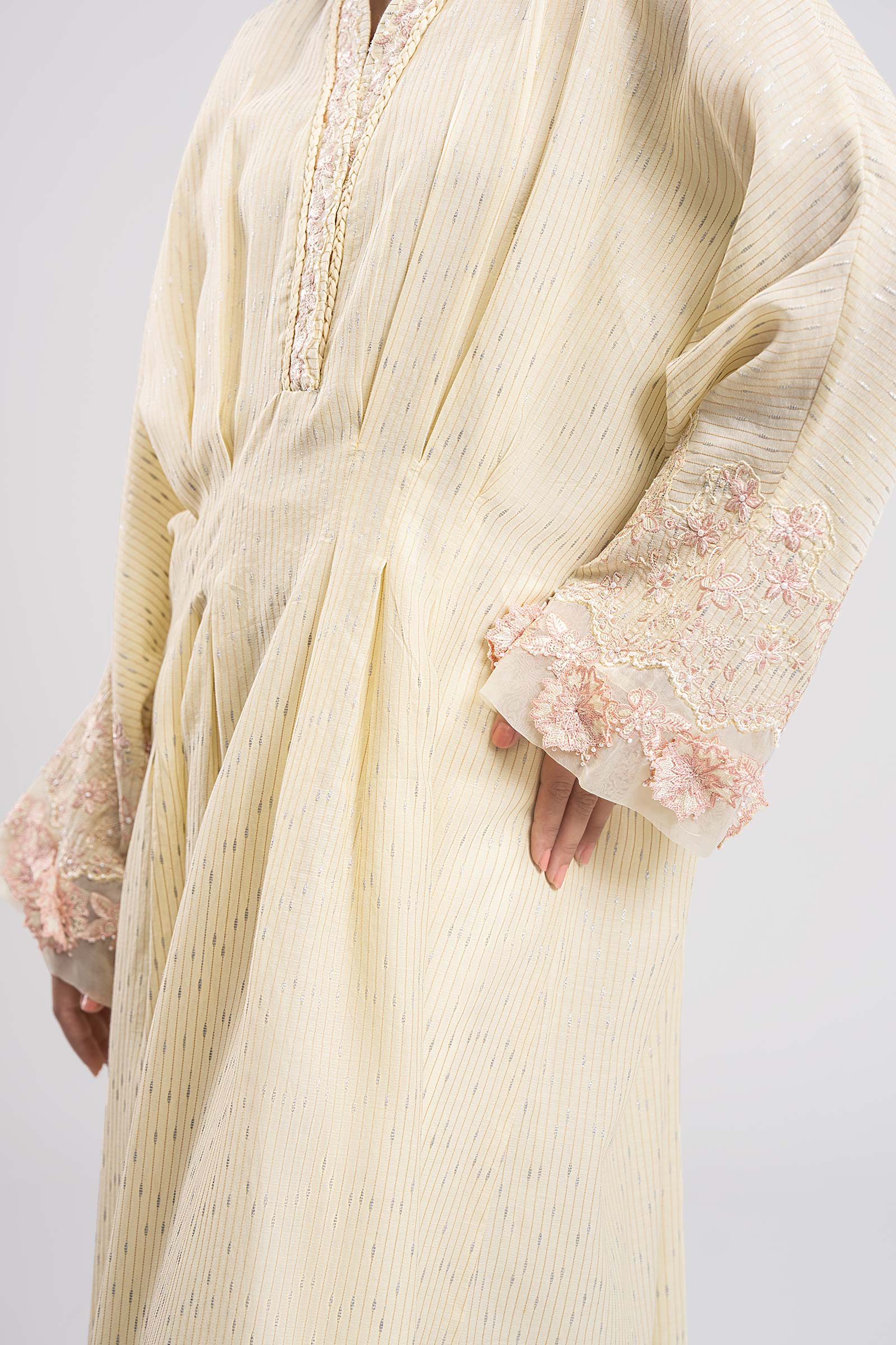 Embroidered Yarn dyed Kaftan - Image 4