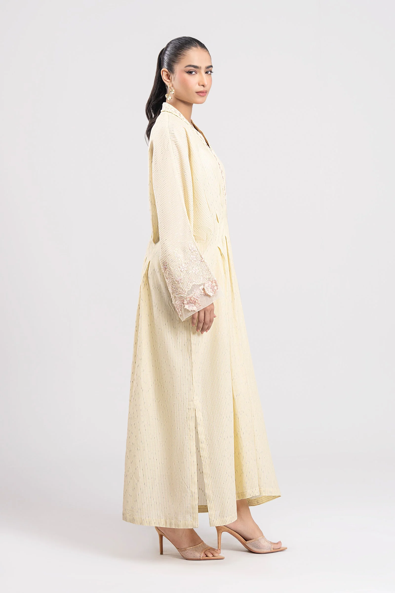 Embroidered Yarn dyed Kaftan - Image 5