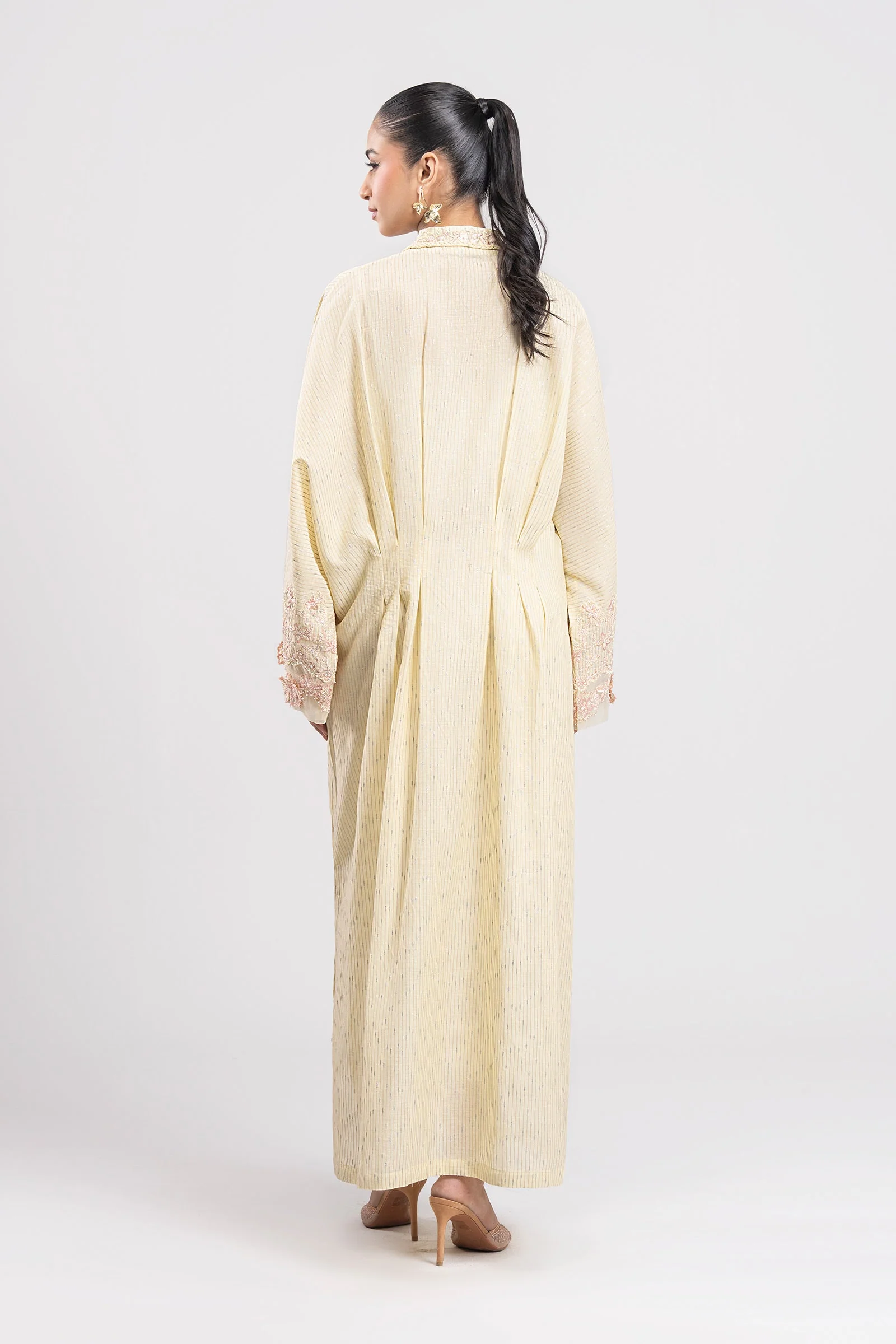 Embroidered Yarn dyed Kaftan - Image 6