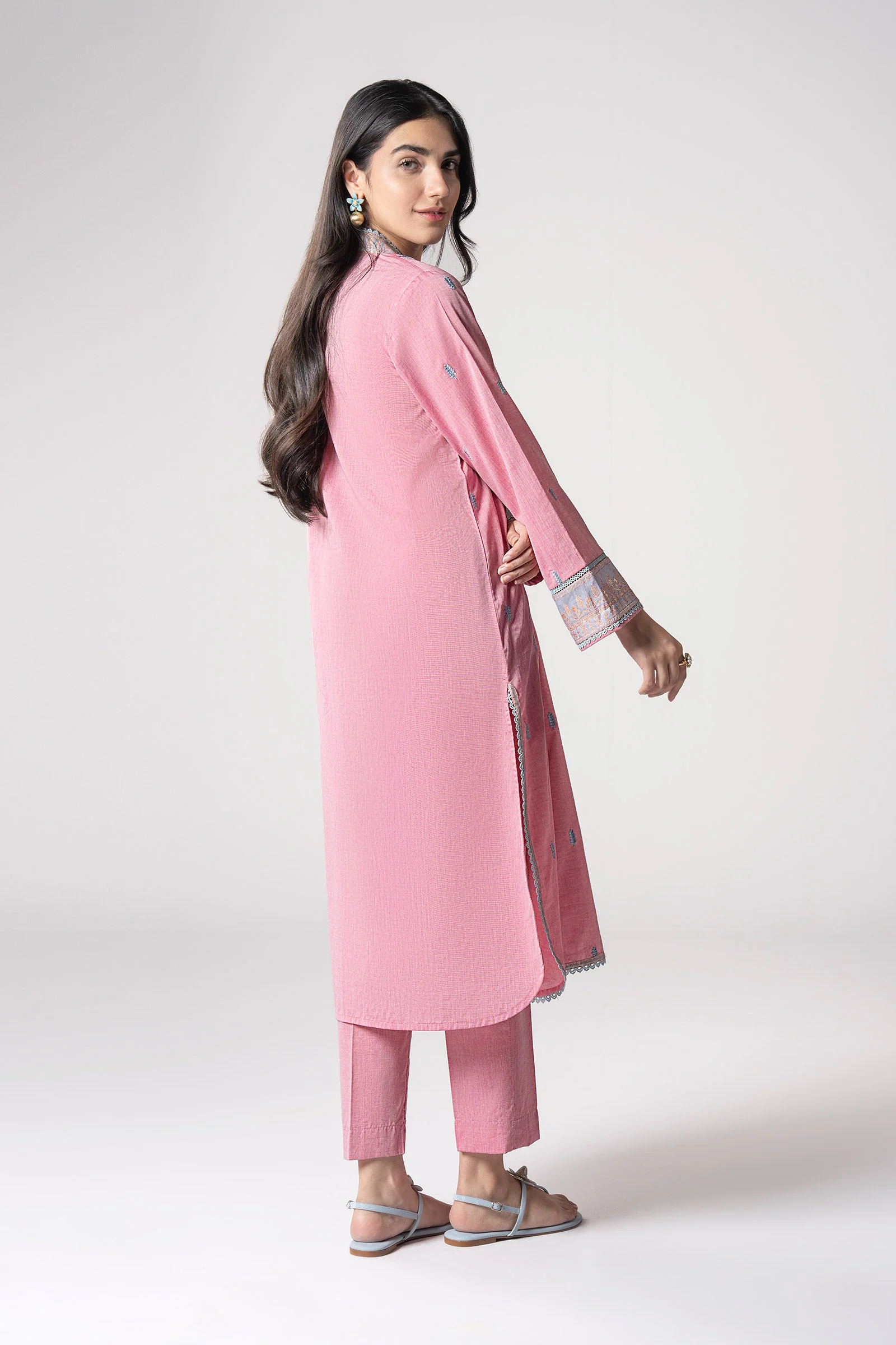 2 Pc Embroidered Two Tone Suit - Image 5