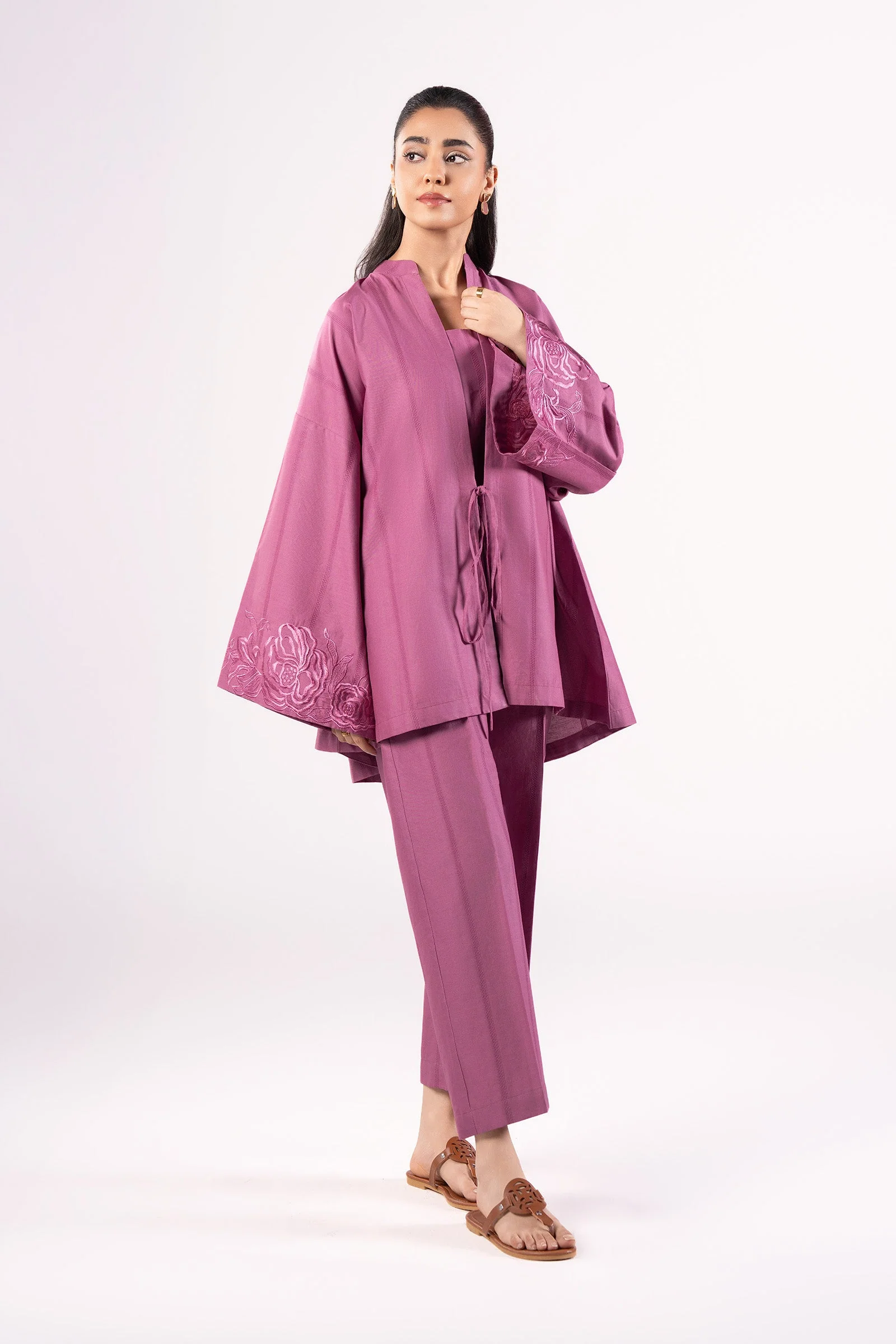 2 Pc Dyed Textured Cotton Suit - Image 3