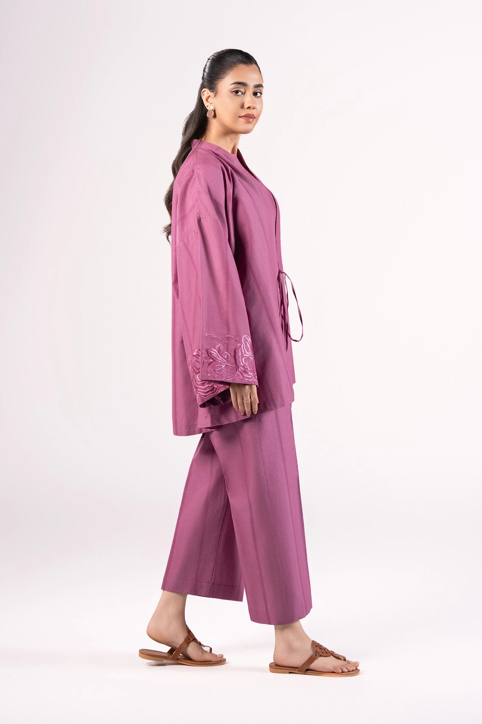 2 Pc Dyed Textured Cotton Suit - Image 5